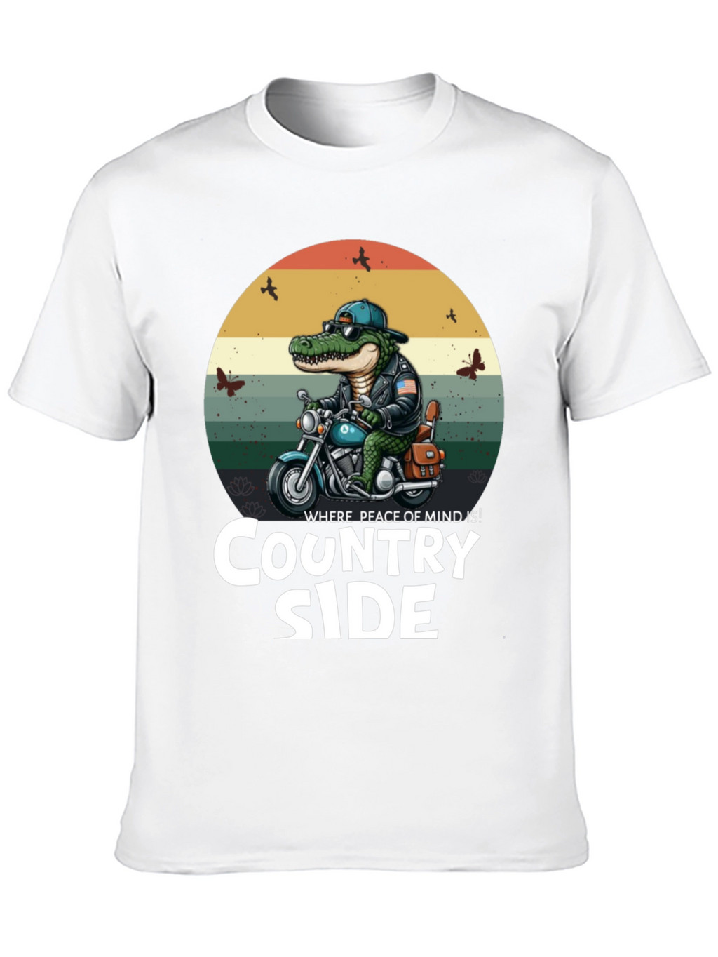 Country Side Alligator Biker T-Shirt
