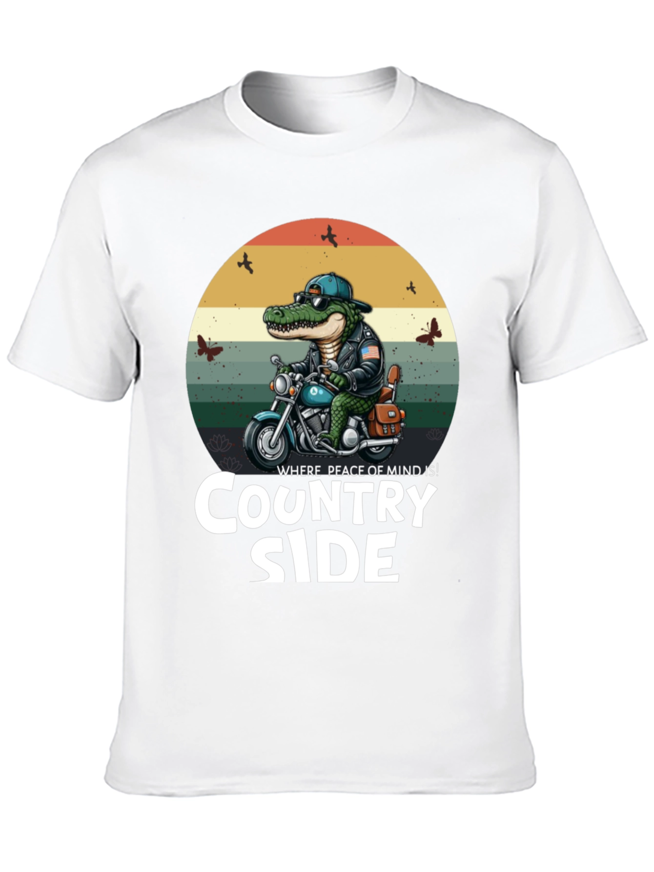 Country Side Alligator Biker T-Shirt