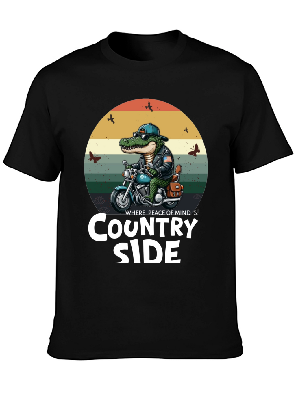 Country Side Alligator Biker T-Shirt