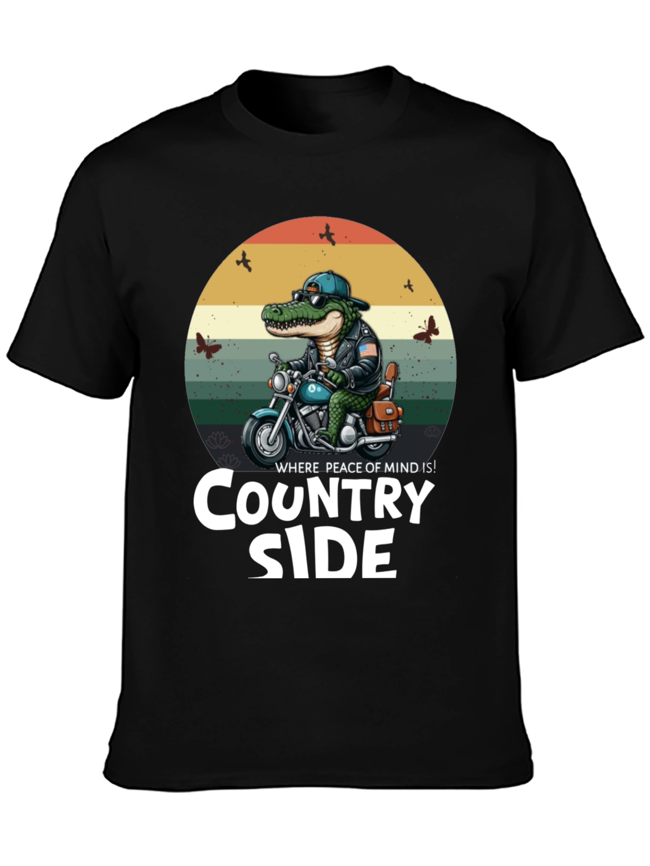 Country Side Alligator Biker T-Shirt