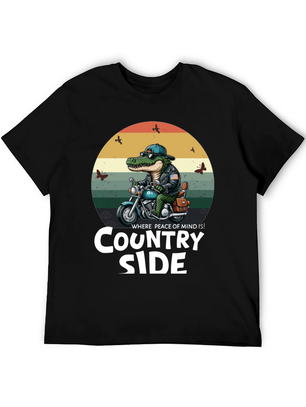 Country Side Alligator Biker T-Shirt