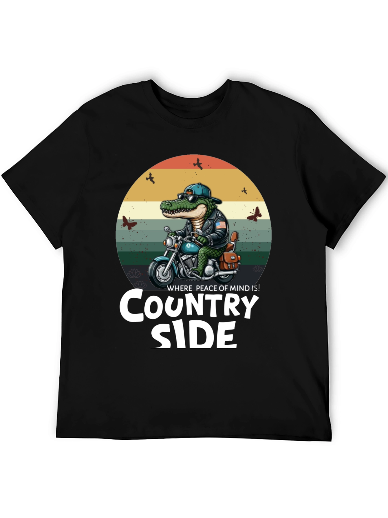 Country Side Alligator Biker T-Shirt