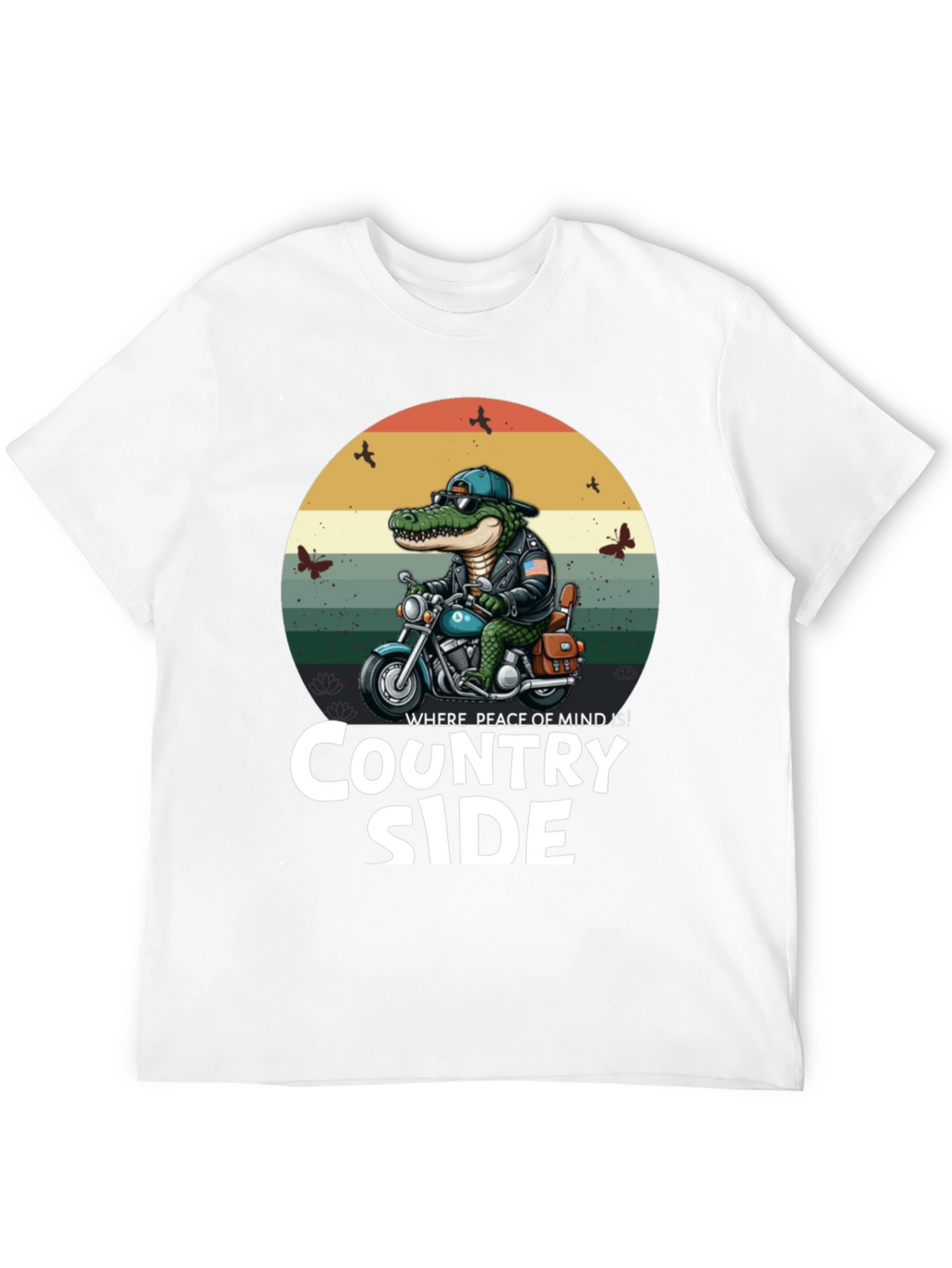 Country Side Alligator Biker T-Shirt