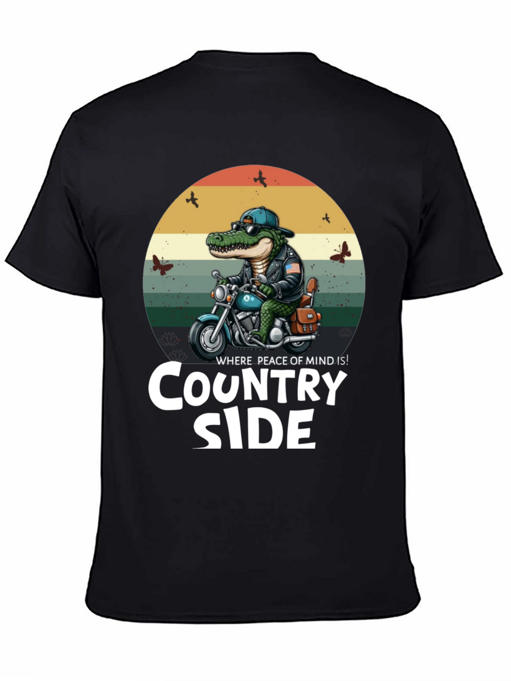 Country Side Alligator Biker T-Shirt