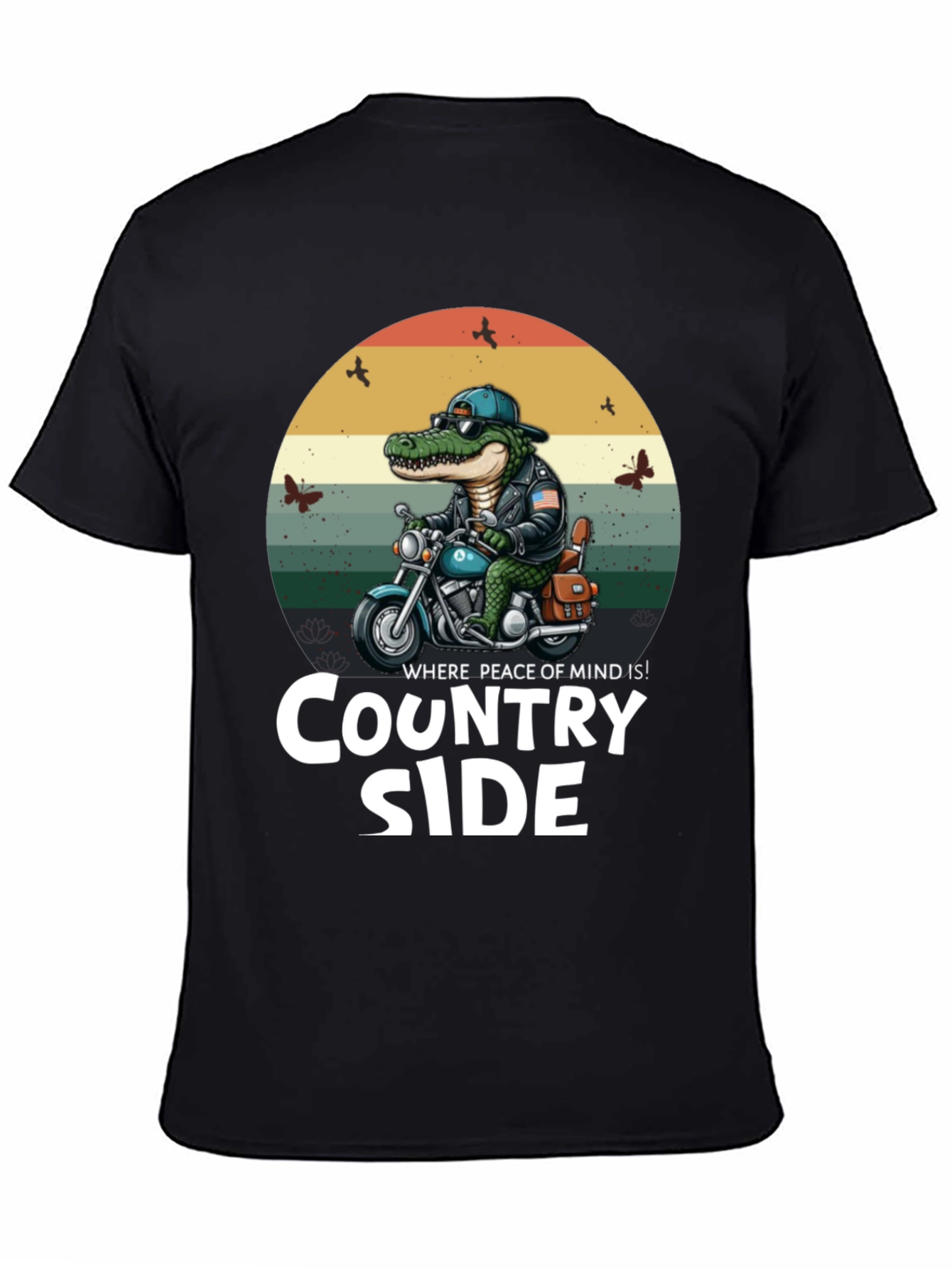 Country Side Alligator Biker T-Shirt