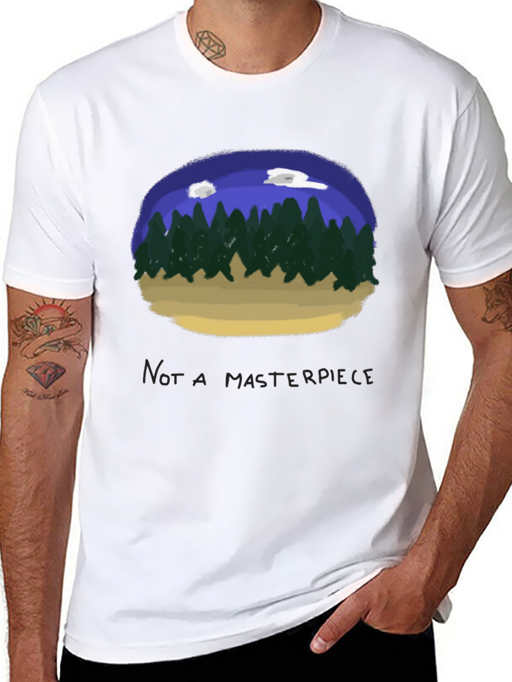Unique Forest Scene T-Shirt - Casual Style