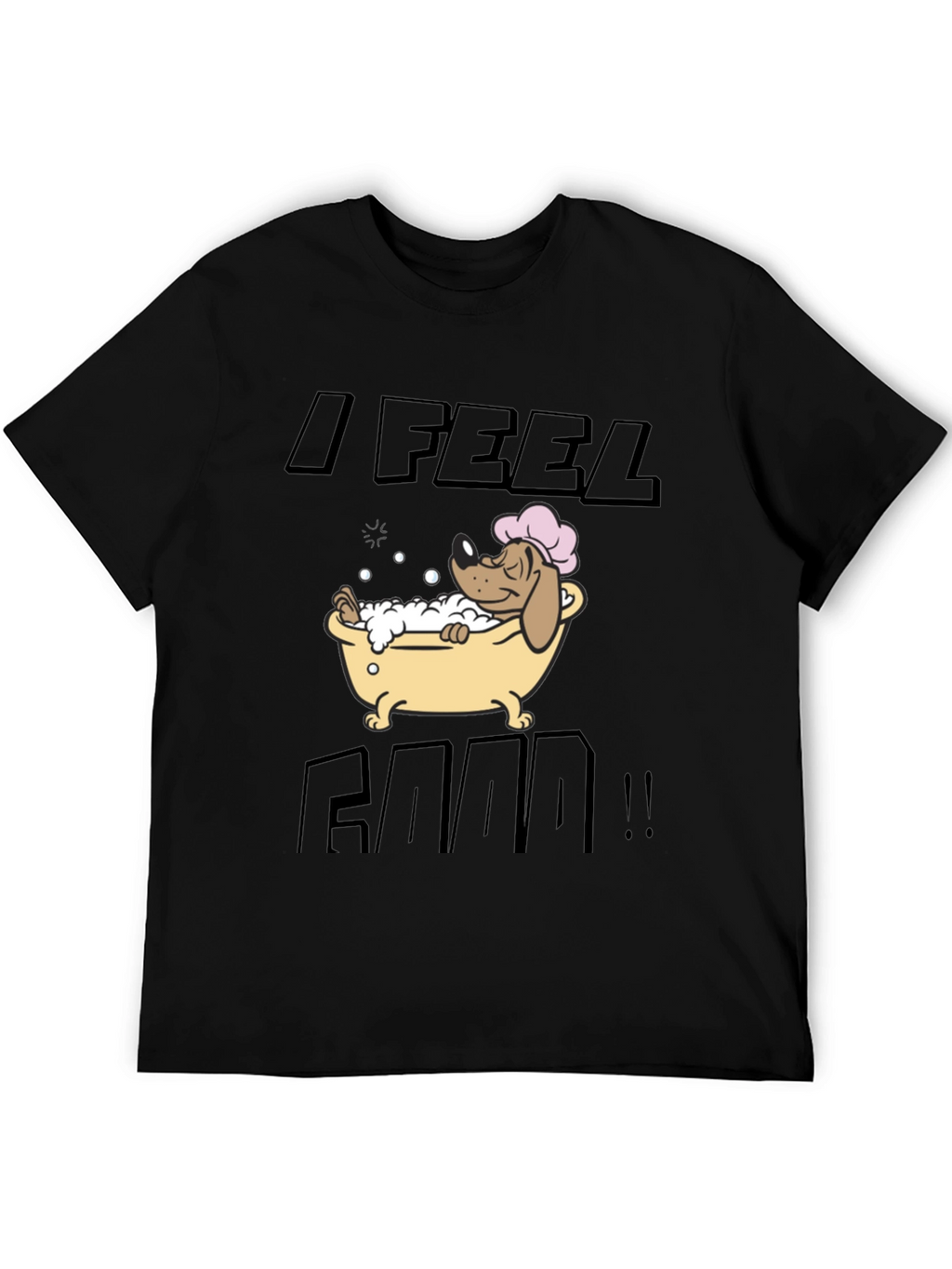I Feel Good! Dog in Bathtub Graphic T-Shirt