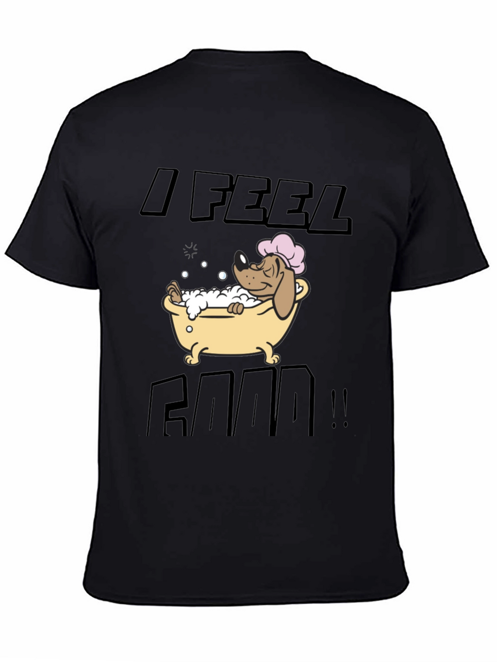 I Feel Good! Dog in Bathtub Graphic T-Shirt