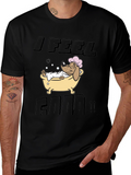 I Feel Good! Dog in Bathtub Graphic T-Shirt