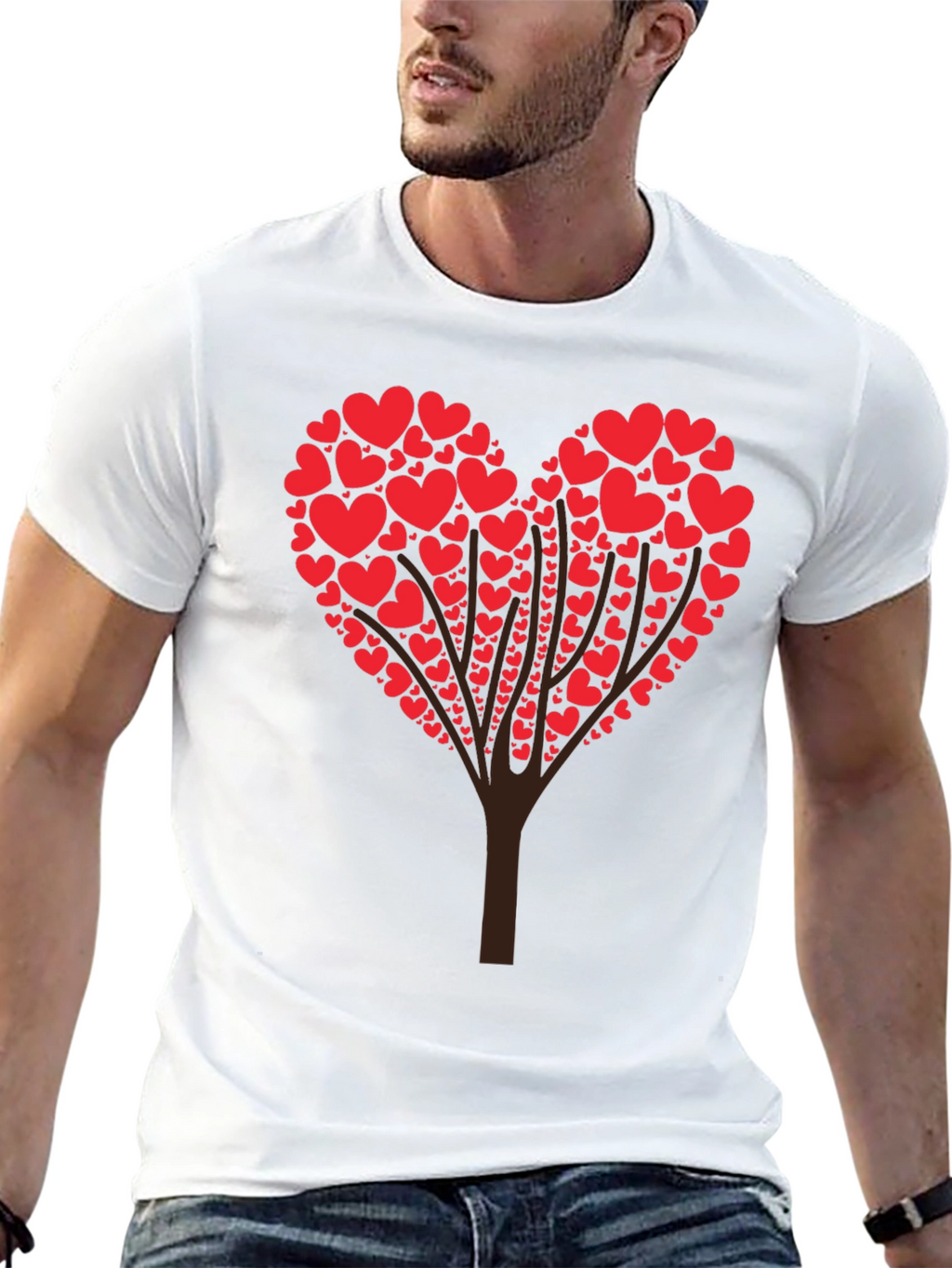 Heart Tree Graphic T-Shirt - Love & Nature Design