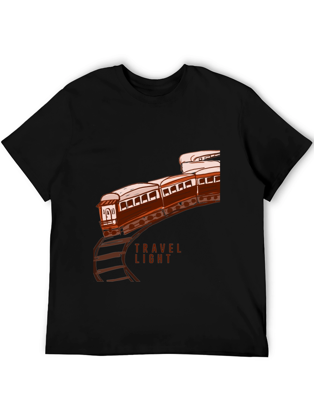 Travel Light Train Graphic Tee