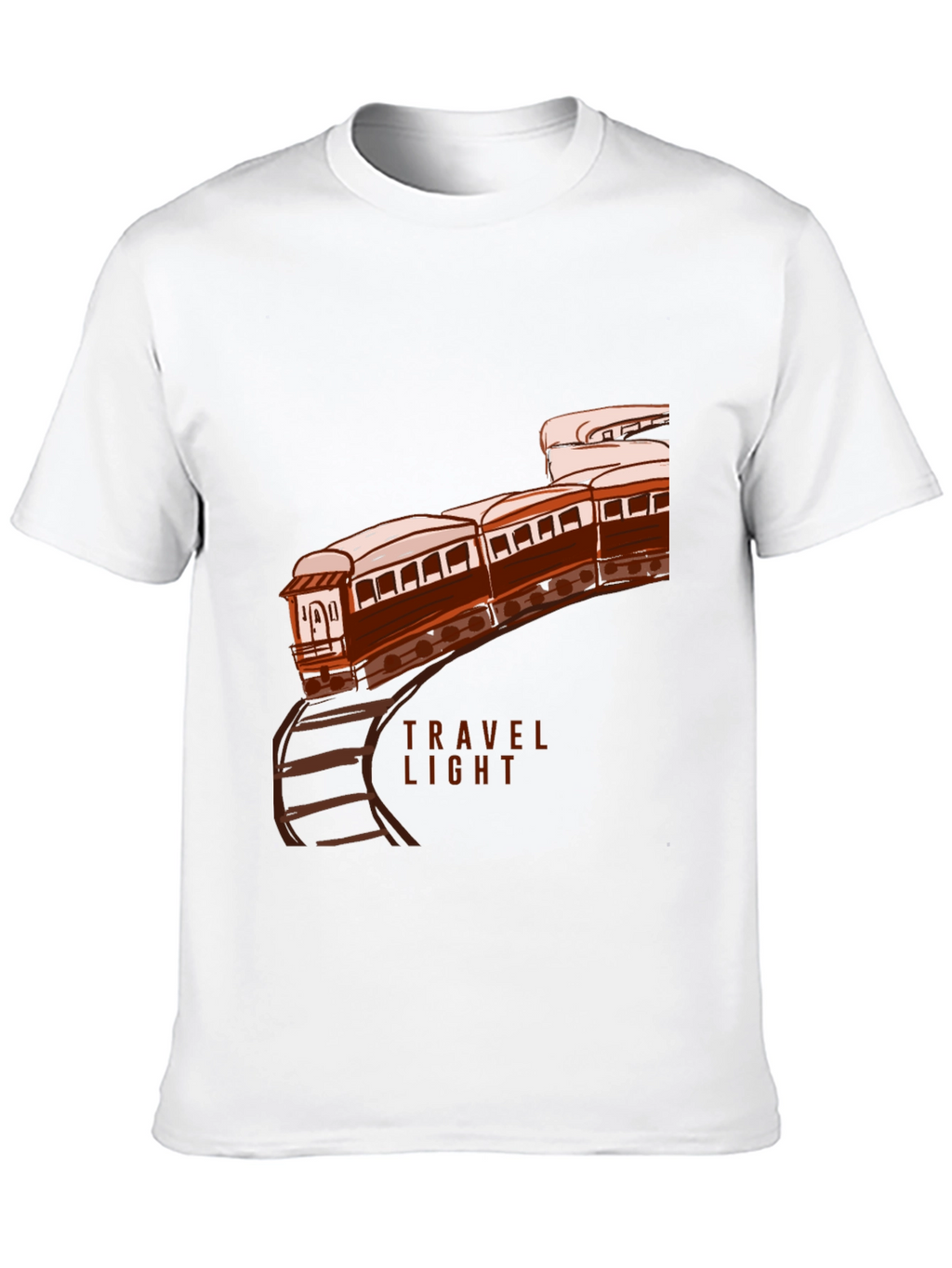 Travel Light Train Graphic Tee