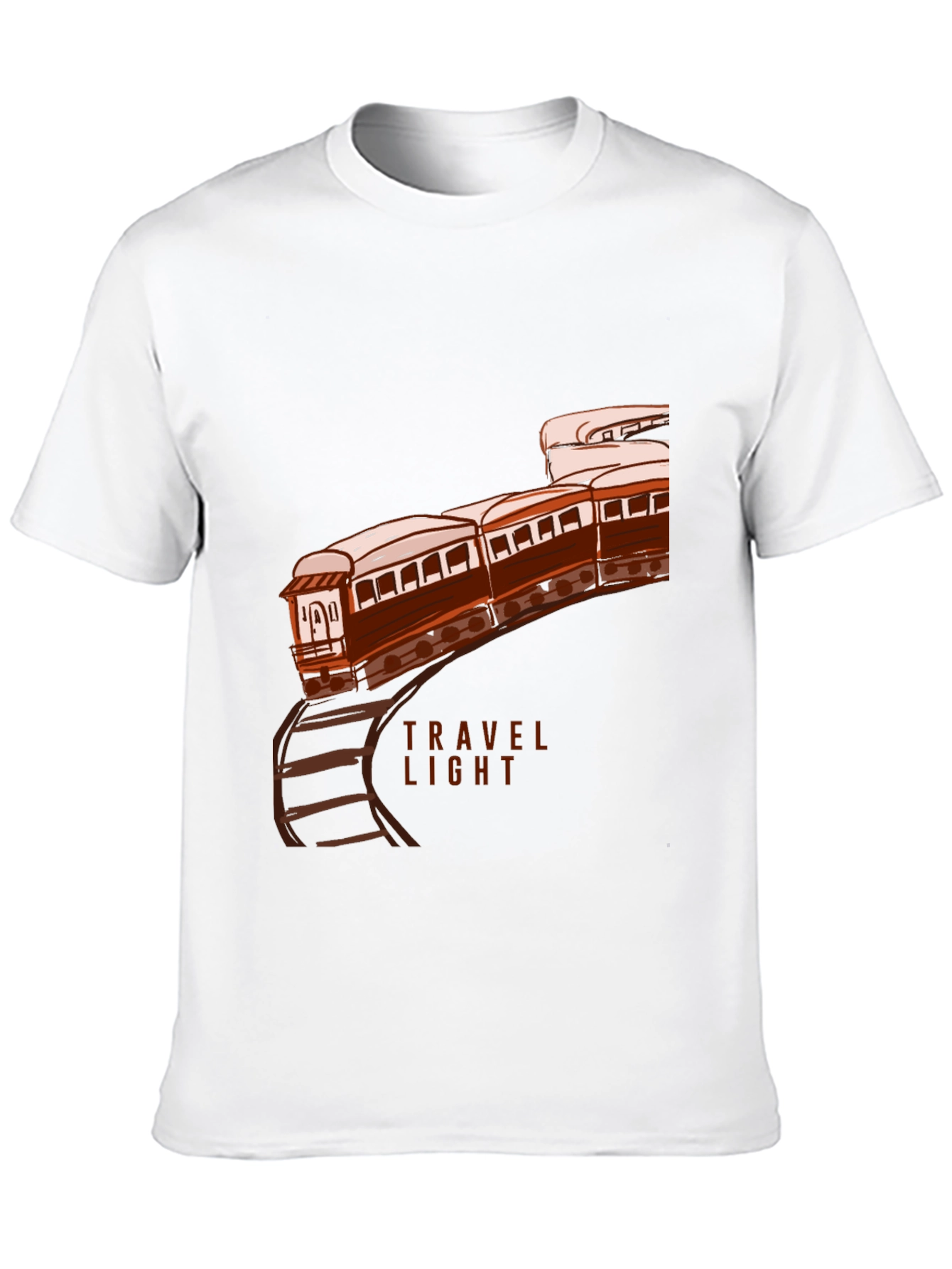 Travel Light Train Graphic Tee