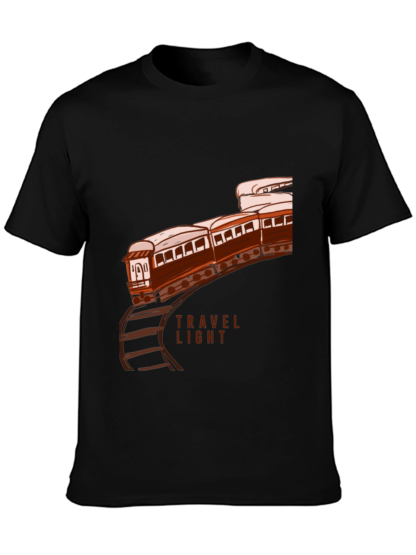 Travel Light Train Graphic Tee