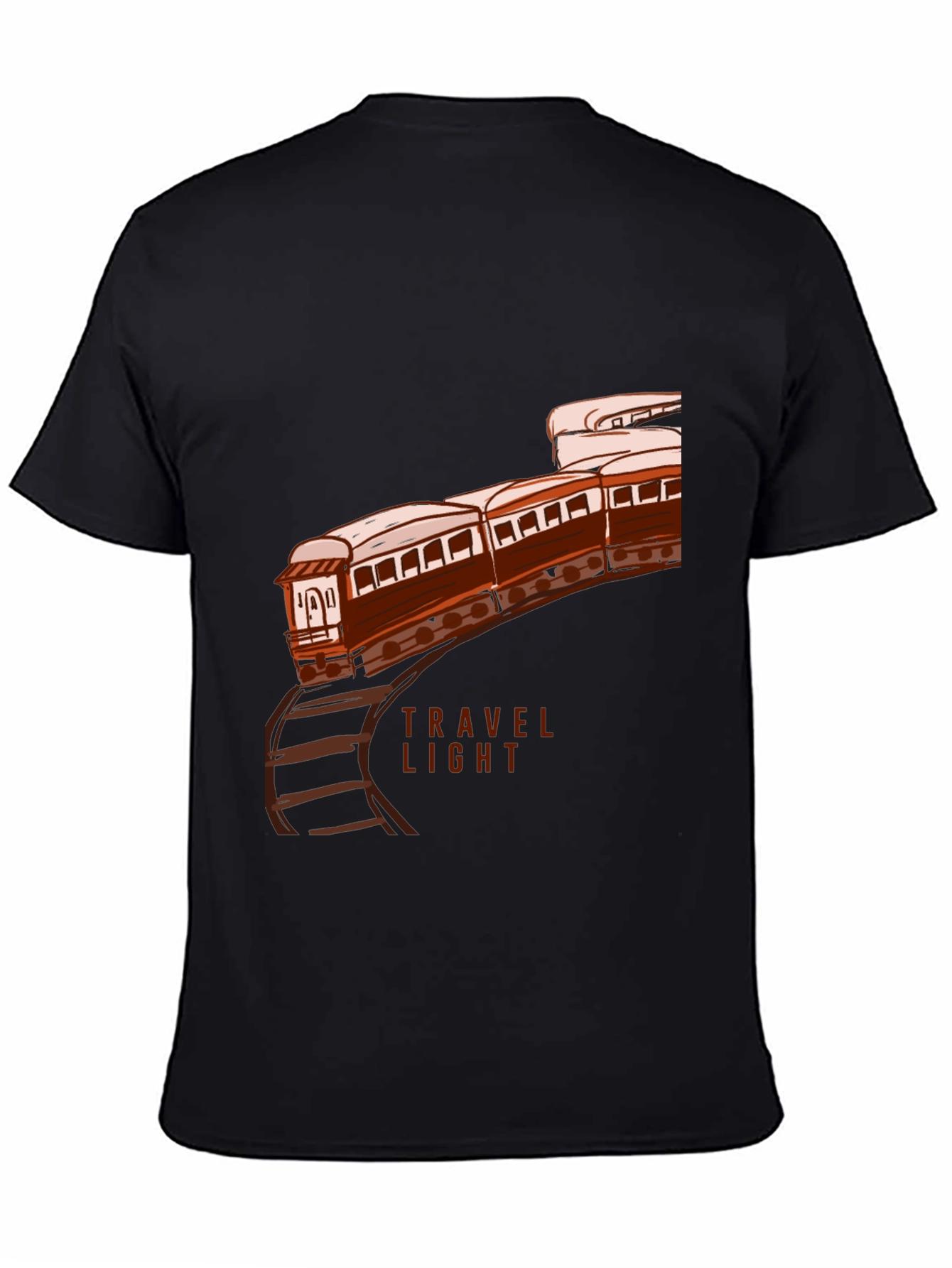 Travel Light Train Graphic Tee