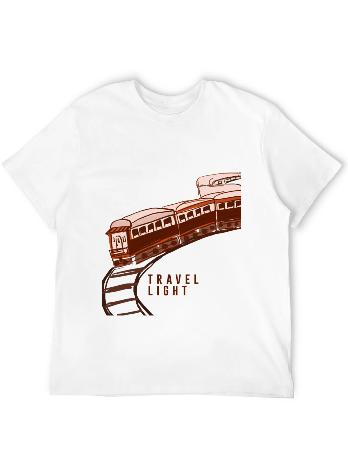 Travel Light Train Graphic Tee
