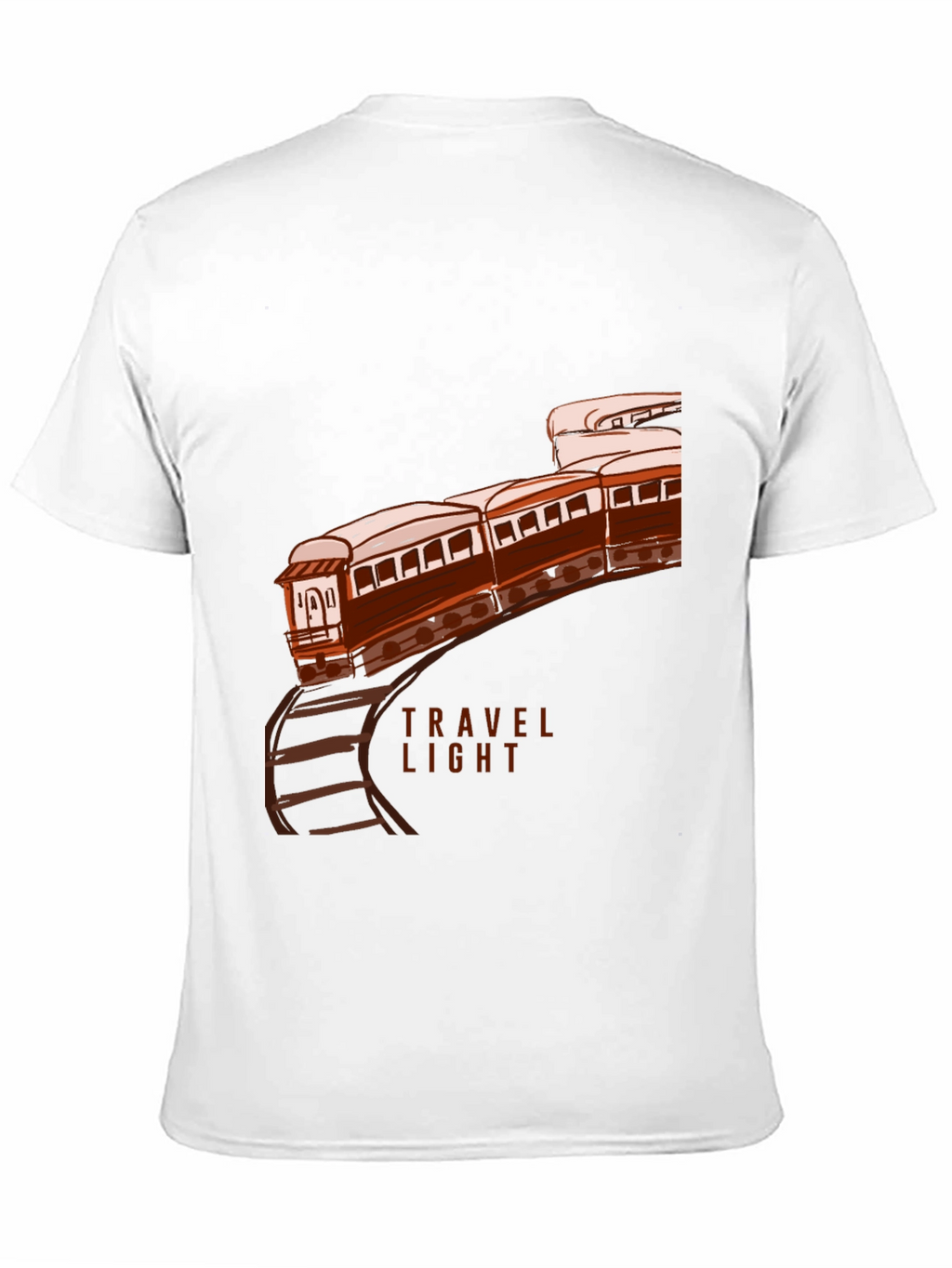 Travel Light Train Graphic Tee