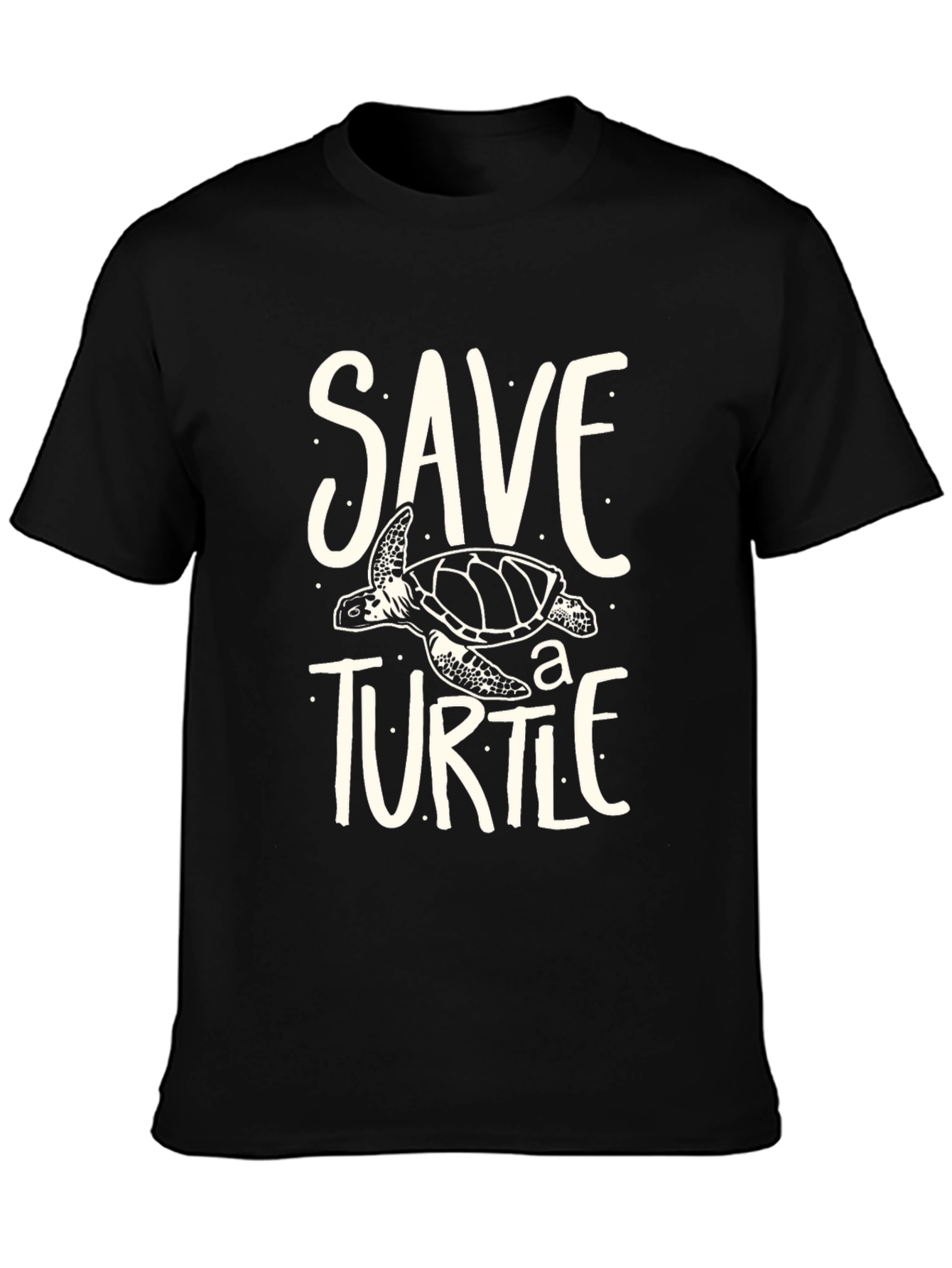 Save A Turtle Graphic Tee - Black Unisex T-Shirt