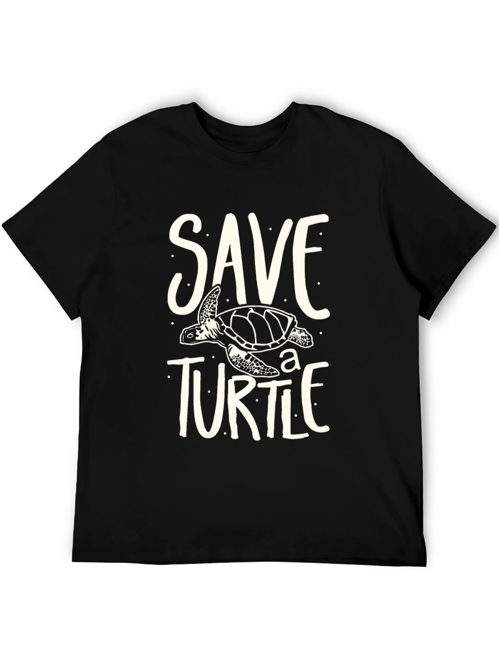 Save A Turtle Graphic Tee - Black Unisex T-Shirt