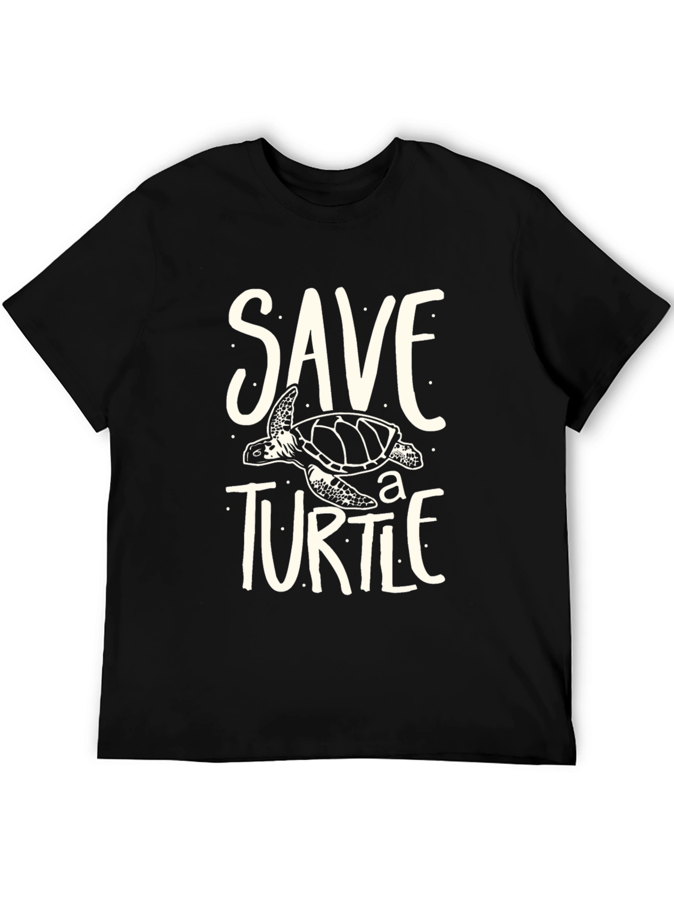 Save A Turtle Graphic Tee - Black Unisex T-Shirt