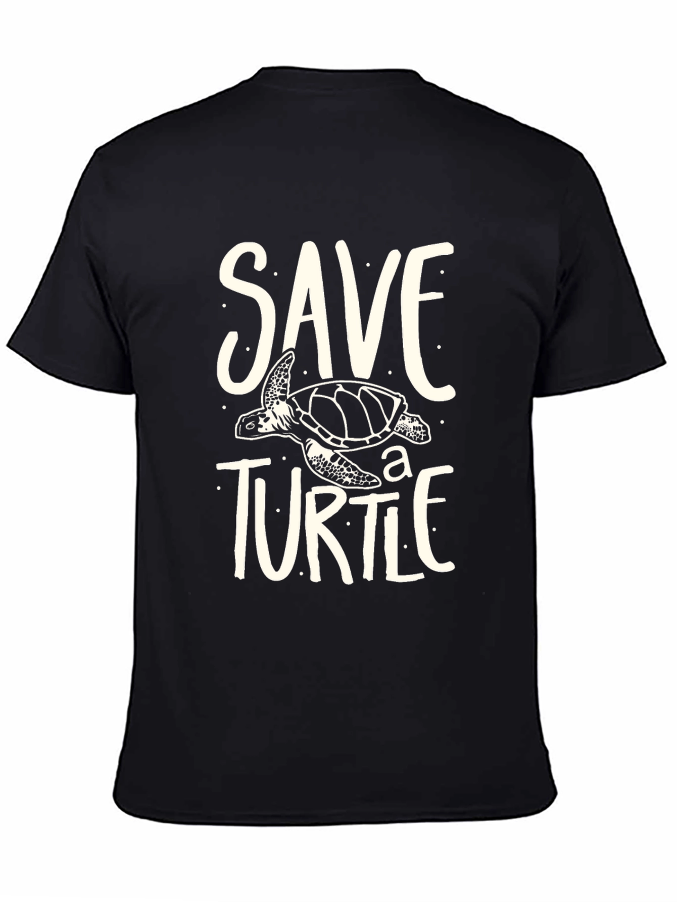 Save A Turtle Graphic Tee - Black Unisex T-Shirt