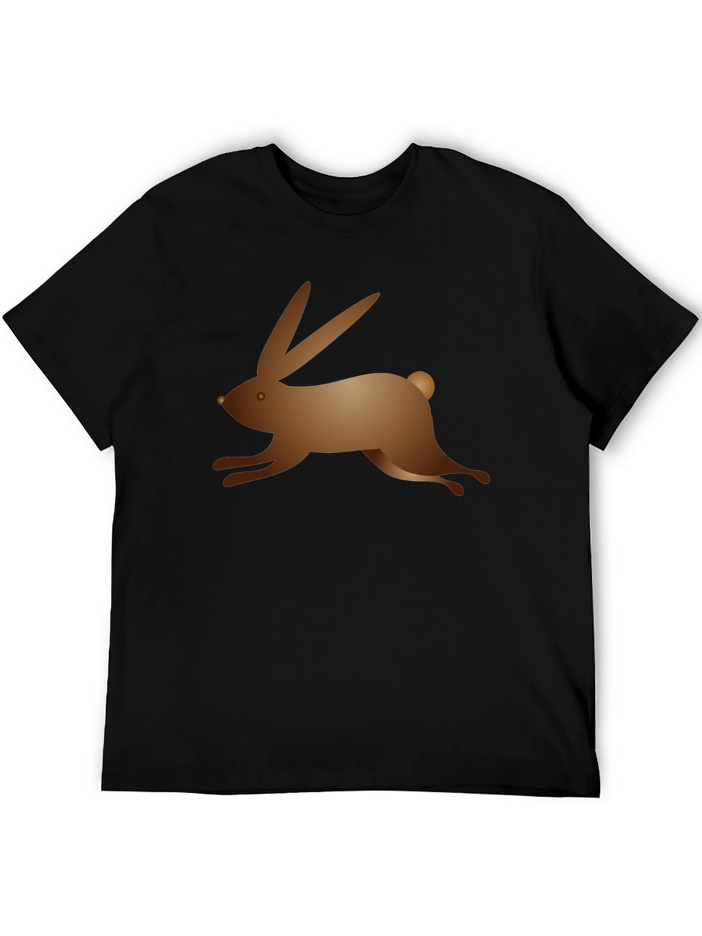Black T-Shirt with Bunny Graphic