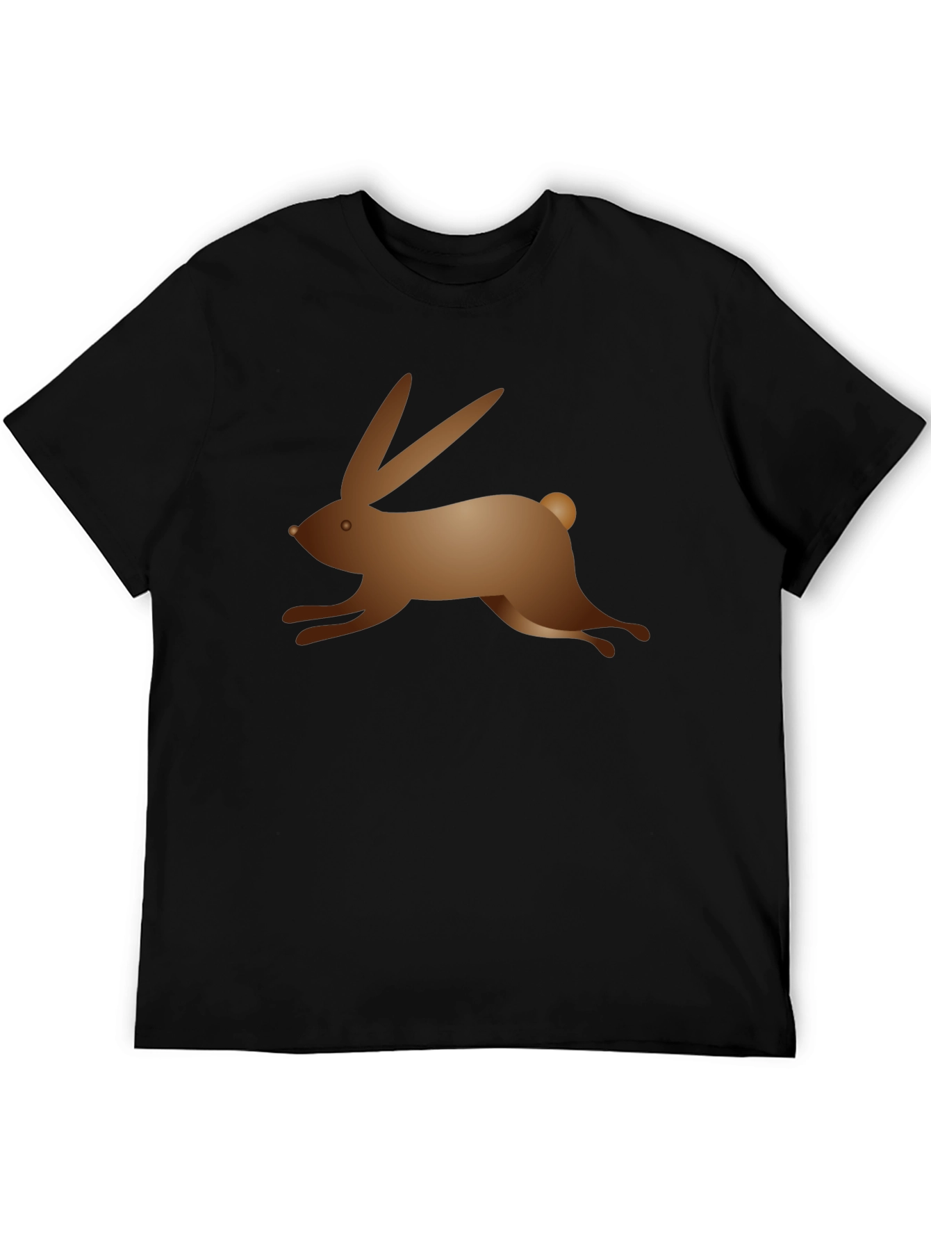 Black T-Shirt with Bunny Graphic