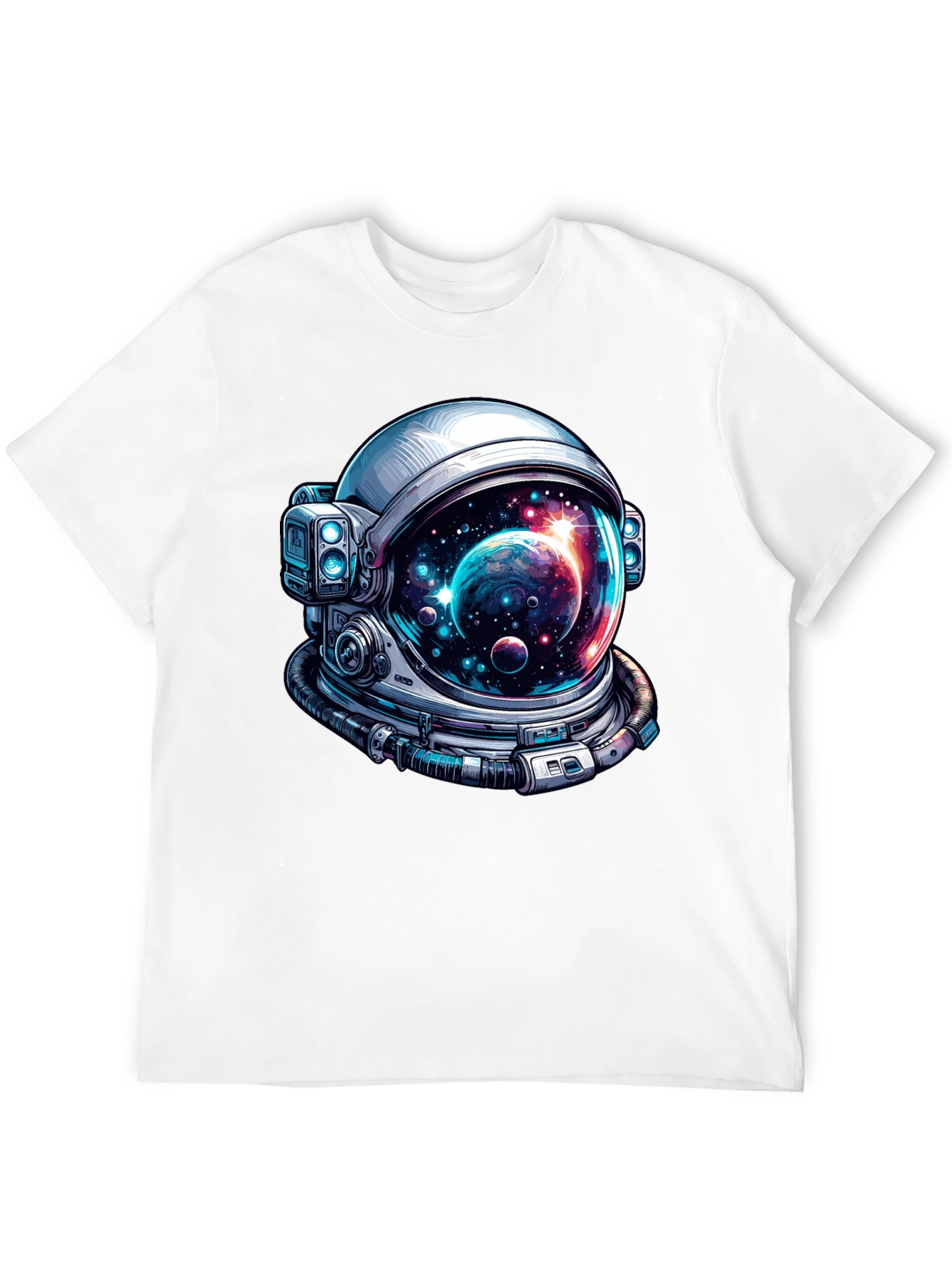 Astronaut Helmet Graphic Tee - Space Lover