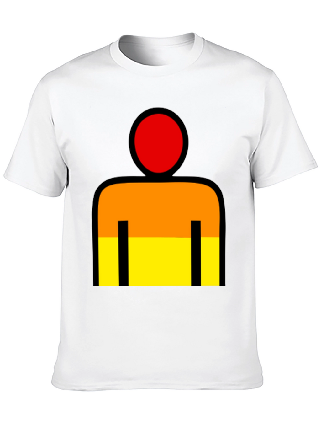 Abstract Figure Graphic T-Shirt - Black
