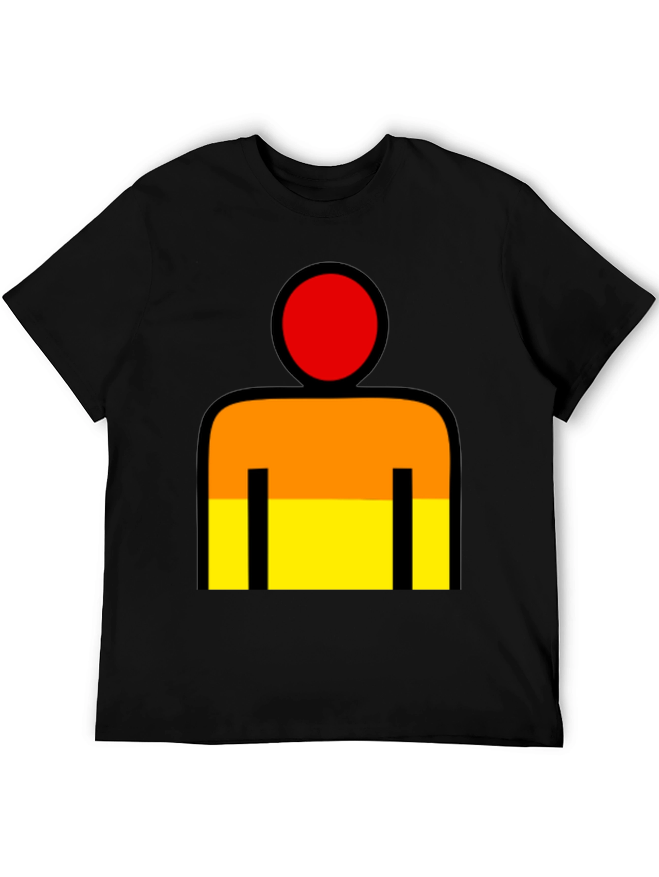 Abstract Figure Graphic T-Shirt - Black