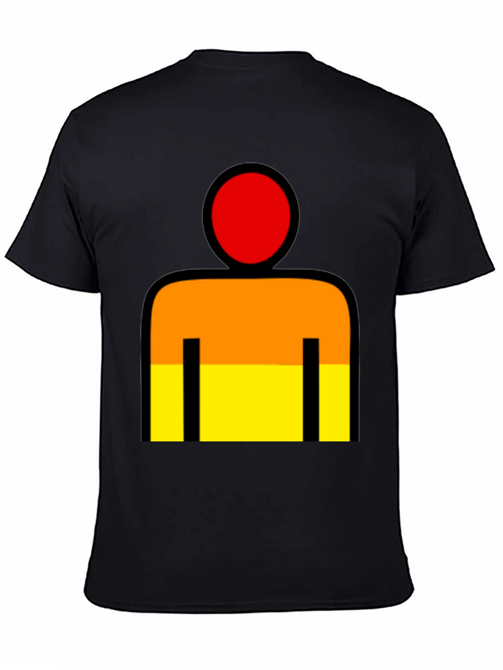 Abstract Figure Graphic T-Shirt - Black