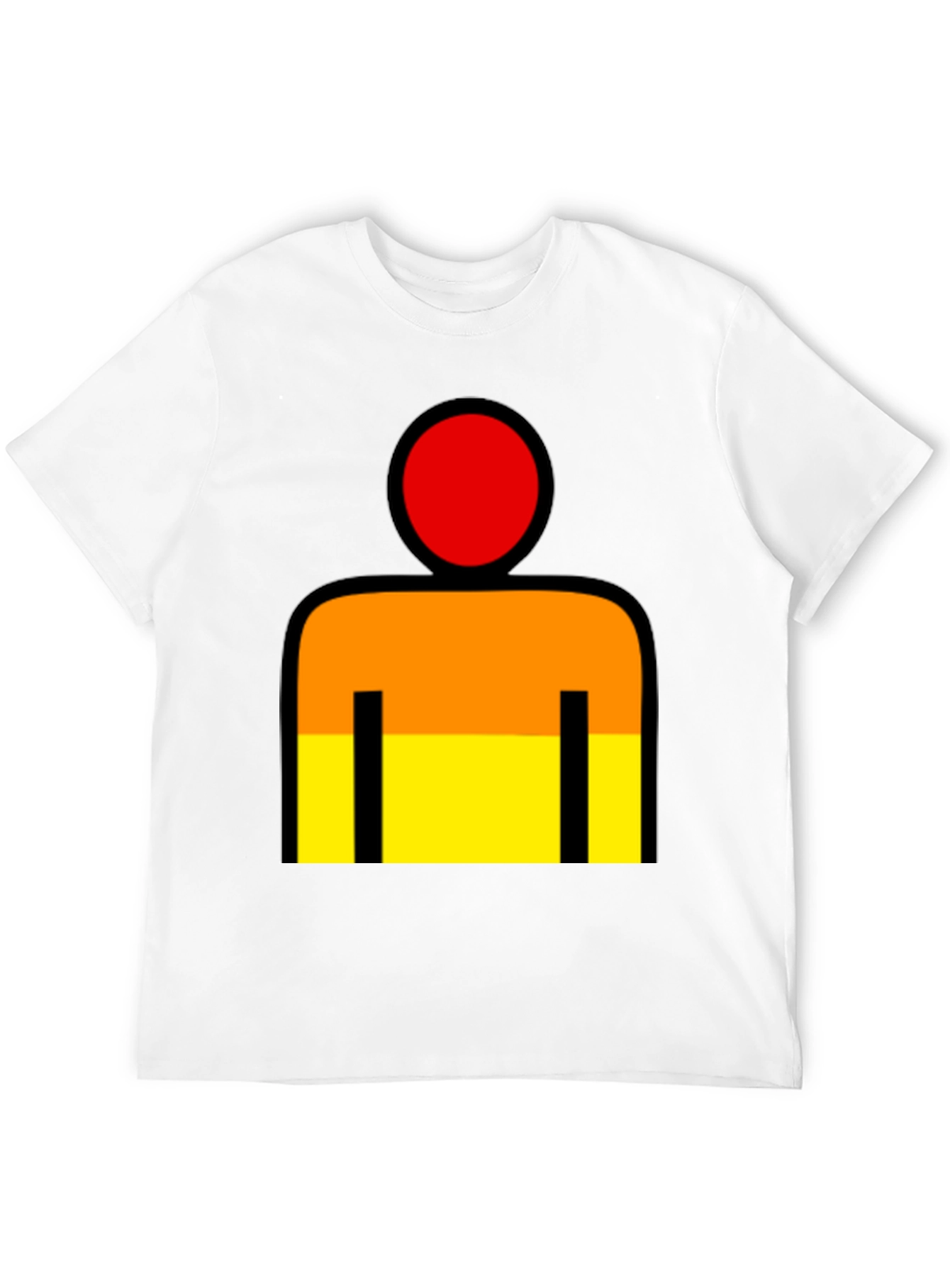 Abstract Figure Graphic T-Shirt - Black
