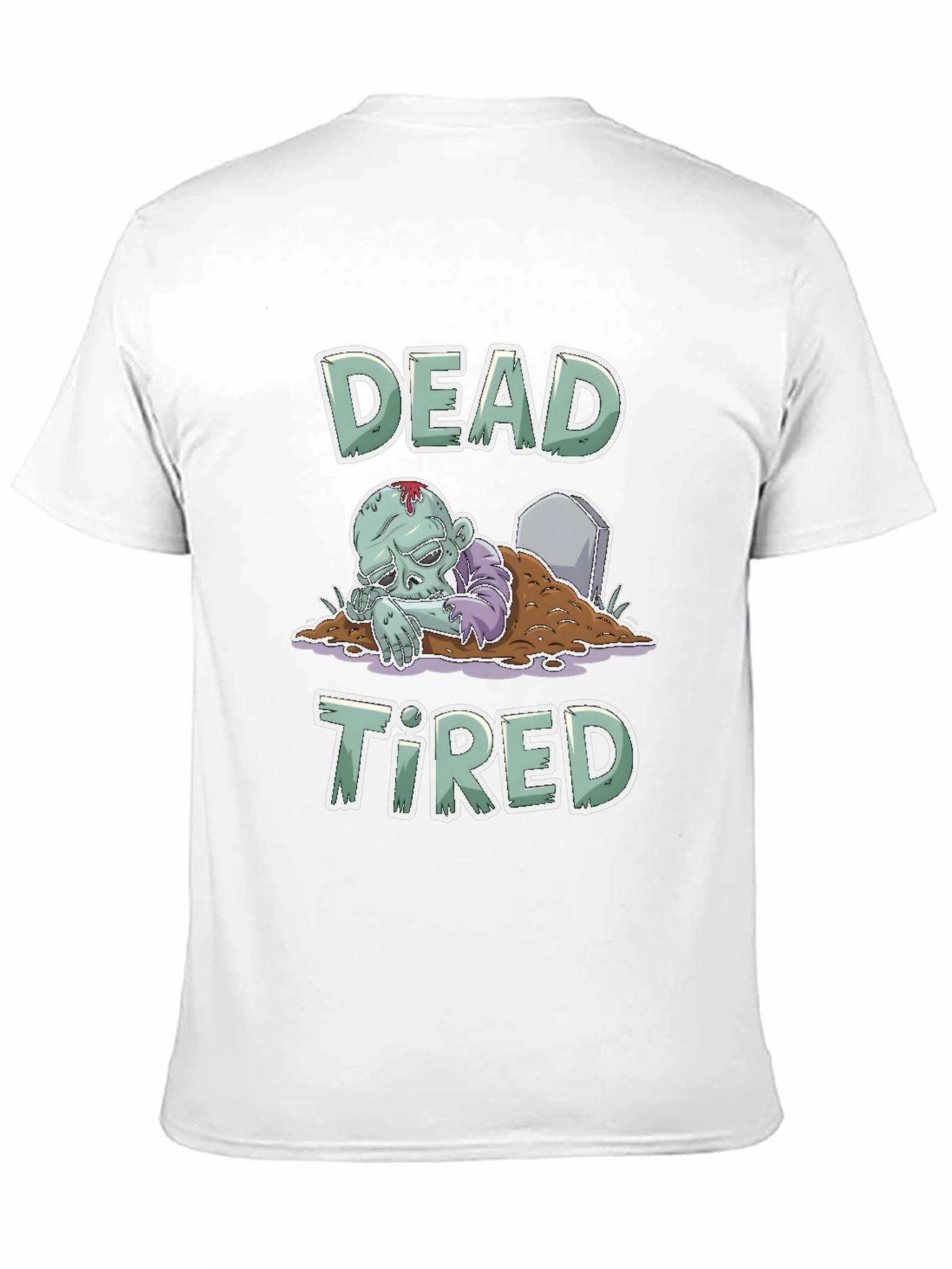 Dead Tired Zombie T-Shirt - Funny Halloween Tee