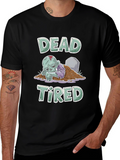Dead Tired Zombie T-Shirt - Funny Halloween Tee
