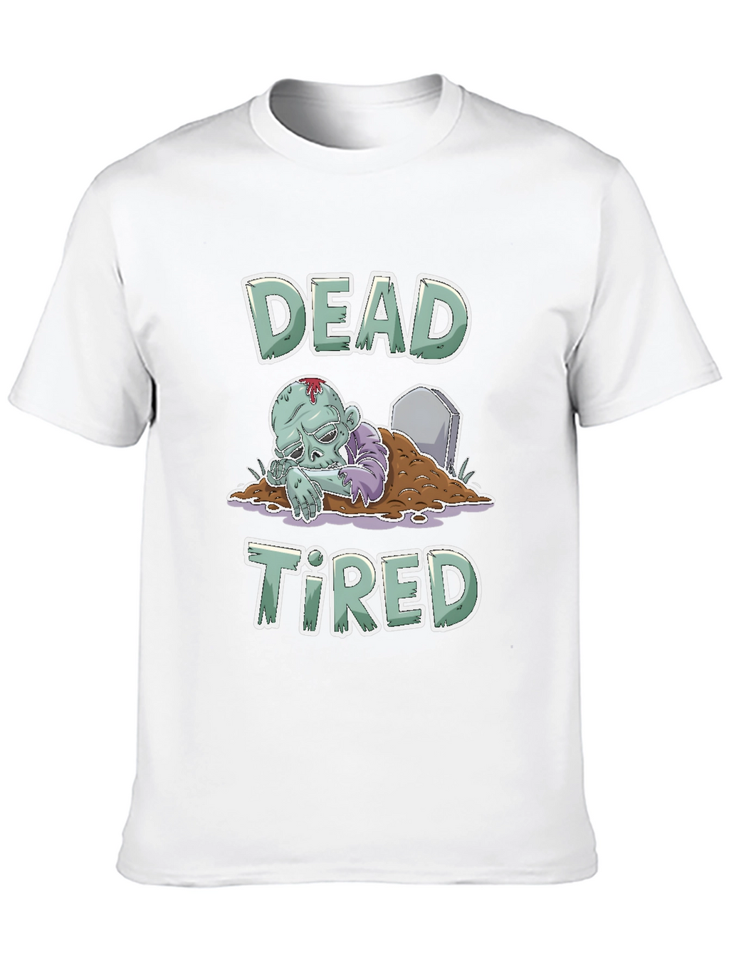 Dead Tired Zombie T-Shirt - Funny Halloween Tee