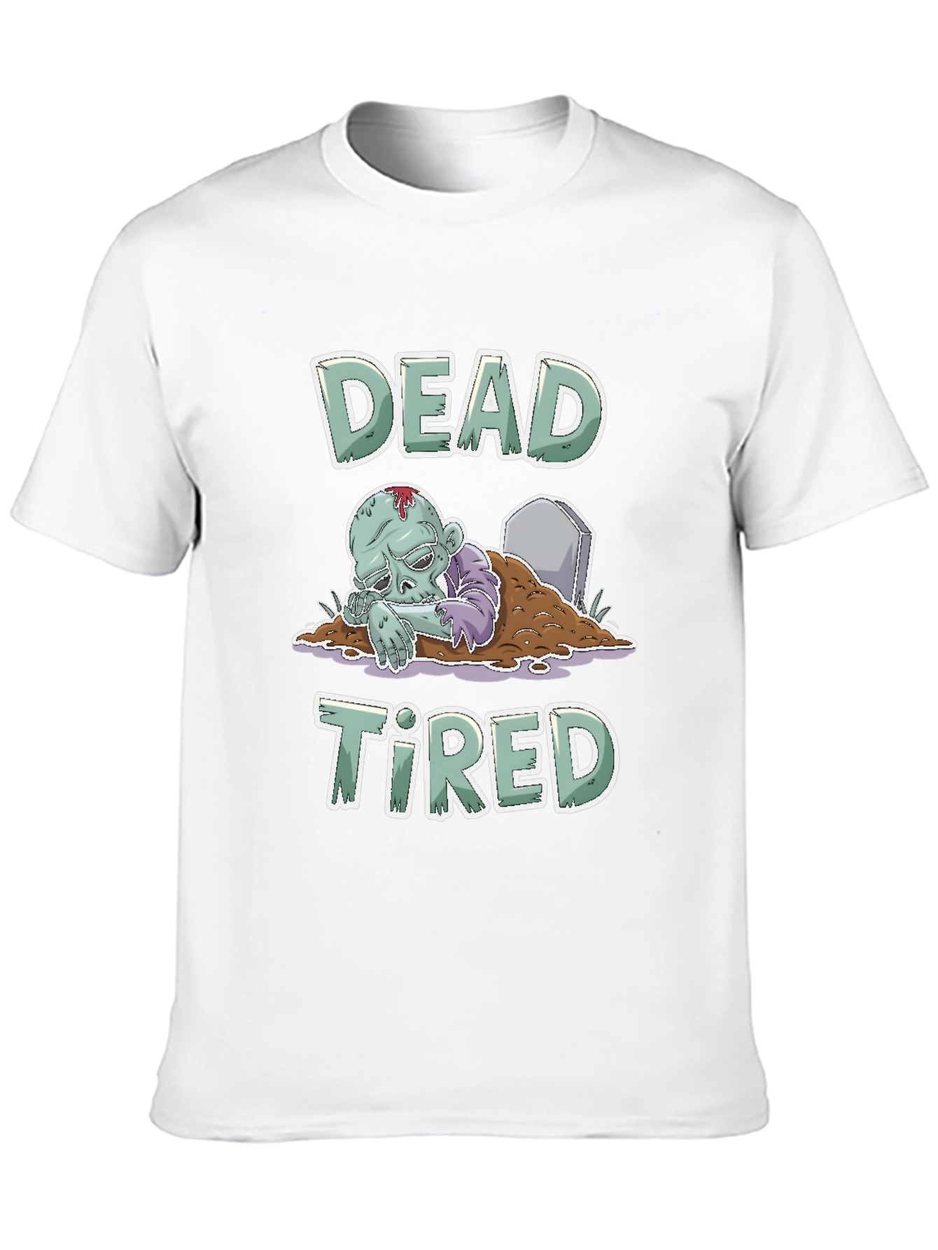Dead Tired Zombie T-Shirt - Funny Halloween Tee