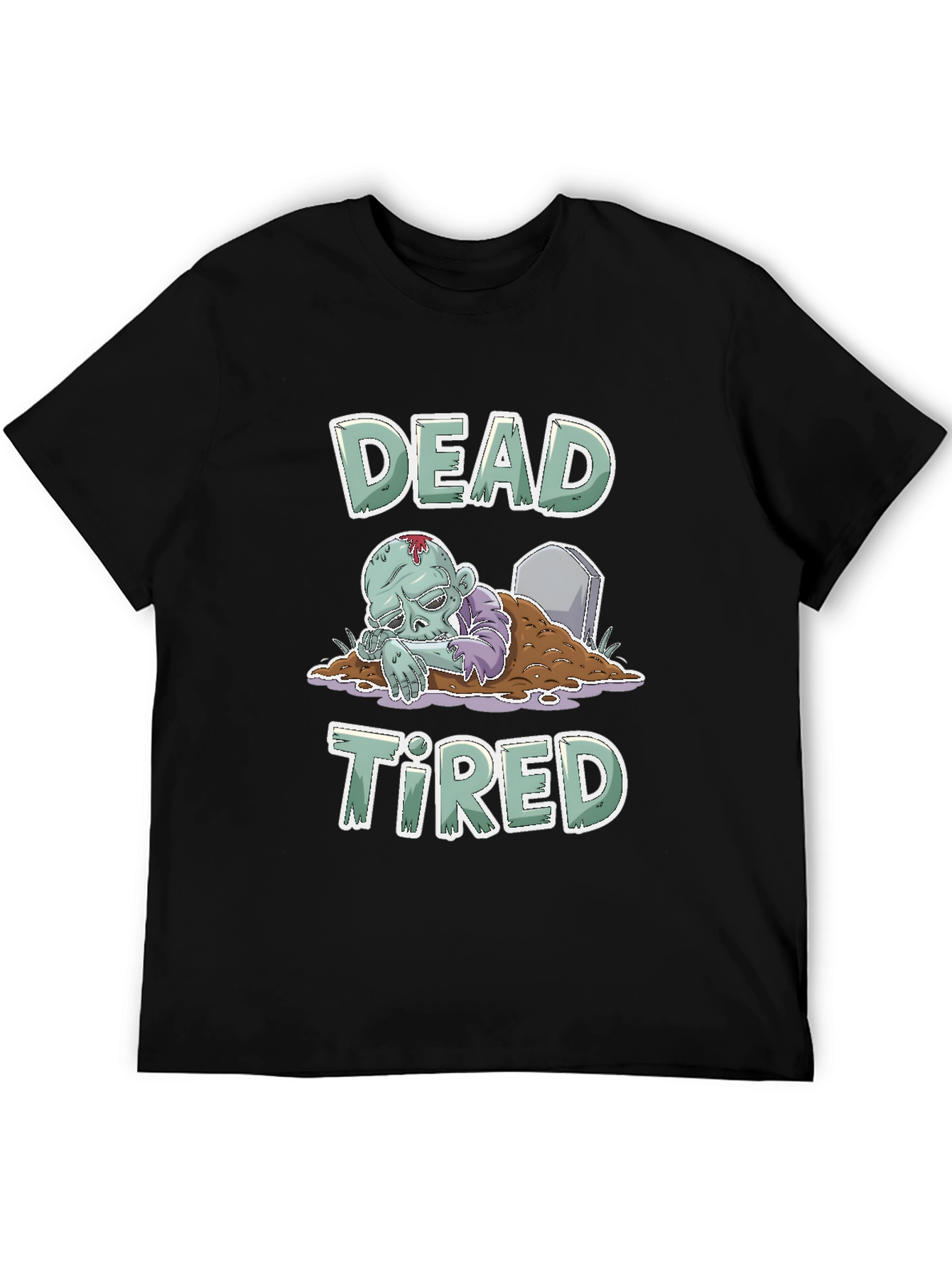 Dead Tired Zombie T-Shirt - Funny Halloween Tee