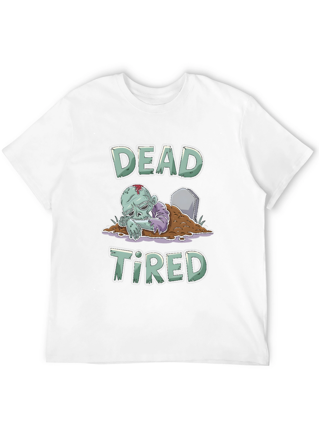 Dead Tired Zombie T-Shirt - Funny Halloween Tee
