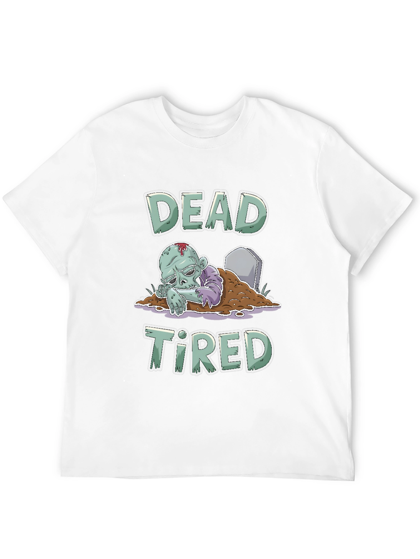Dead Tired Zombie T-Shirt - Funny Halloween Tee