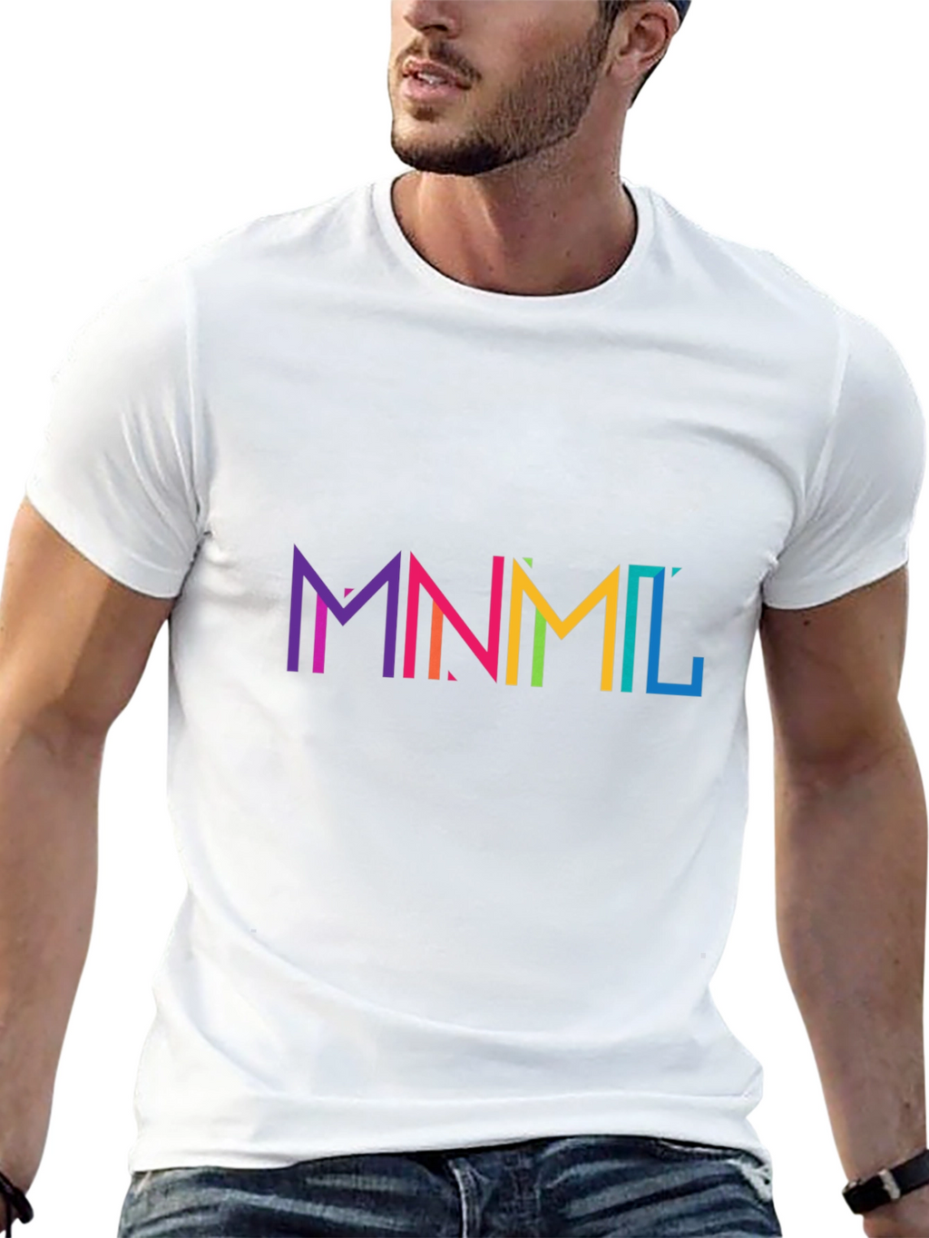 MNML Rainbow Graphic Black T-Shirt