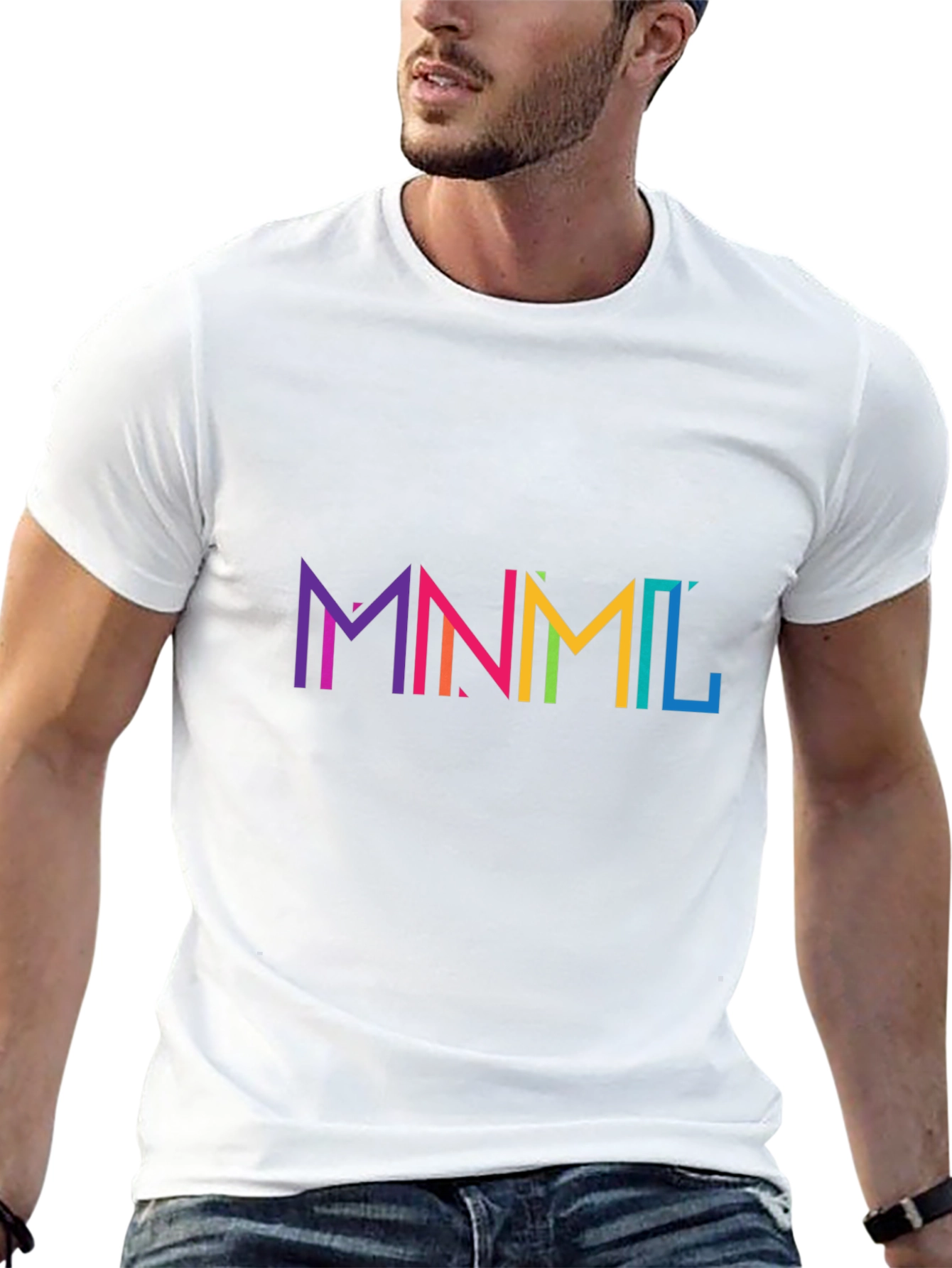 MNML Rainbow Graphic Black T-Shirt