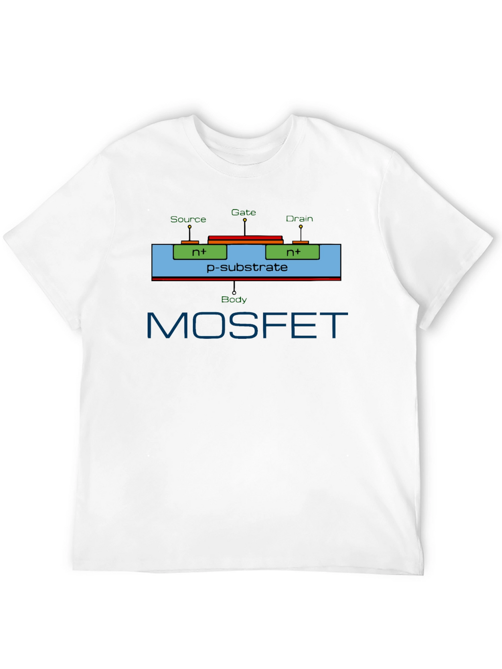 MOSFET Circuit Diagram T-Shirt - Electronics Geek Tee