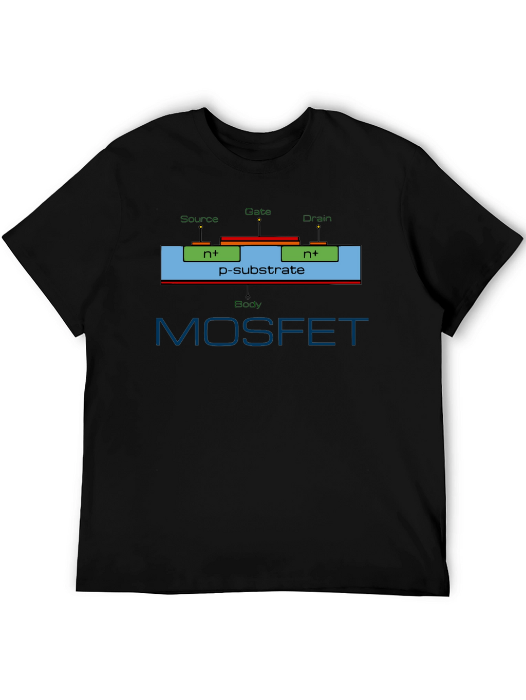 MOSFET Circuit Diagram T-Shirt - Electronics Geek Tee