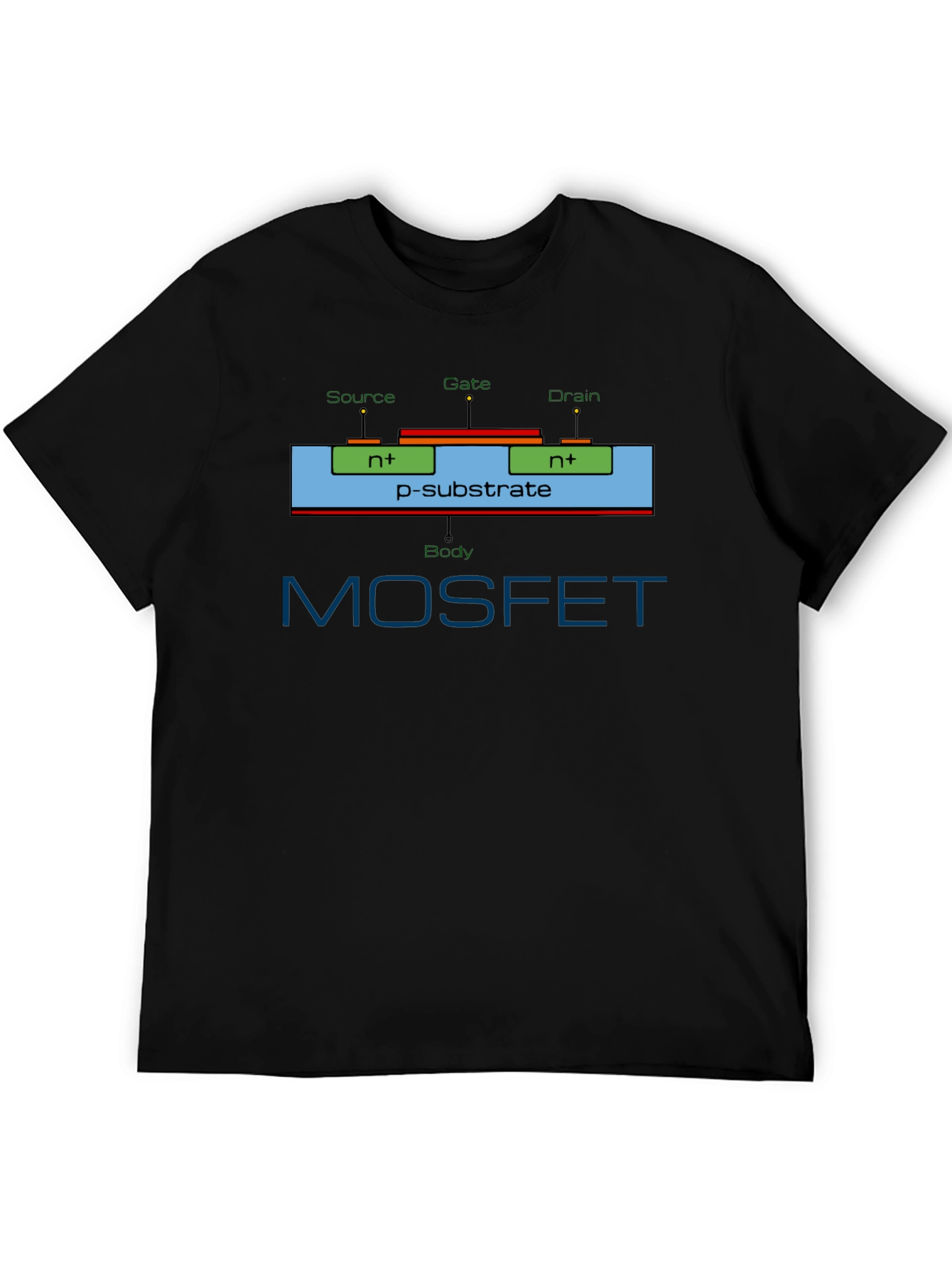 MOSFET Circuit Diagram T-Shirt - Electronics Geek Tee