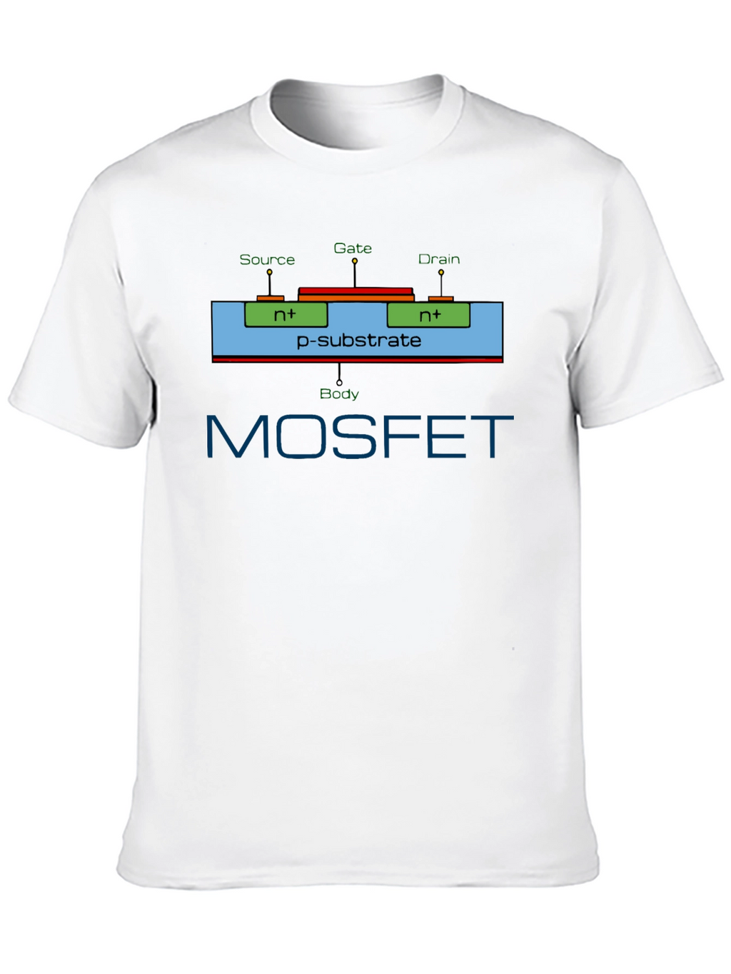MOSFET Circuit Diagram T-Shirt - Electronics Geek Tee