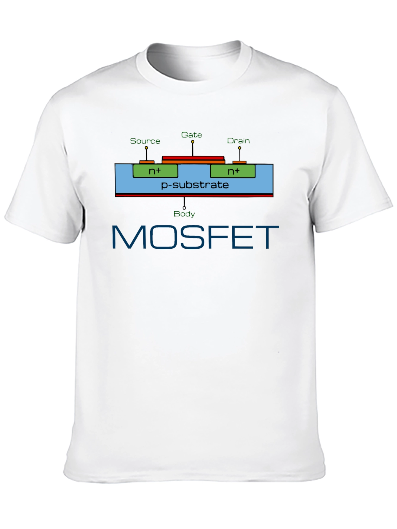 MOSFET Circuit Diagram T-Shirt - Electronics Geek Tee
