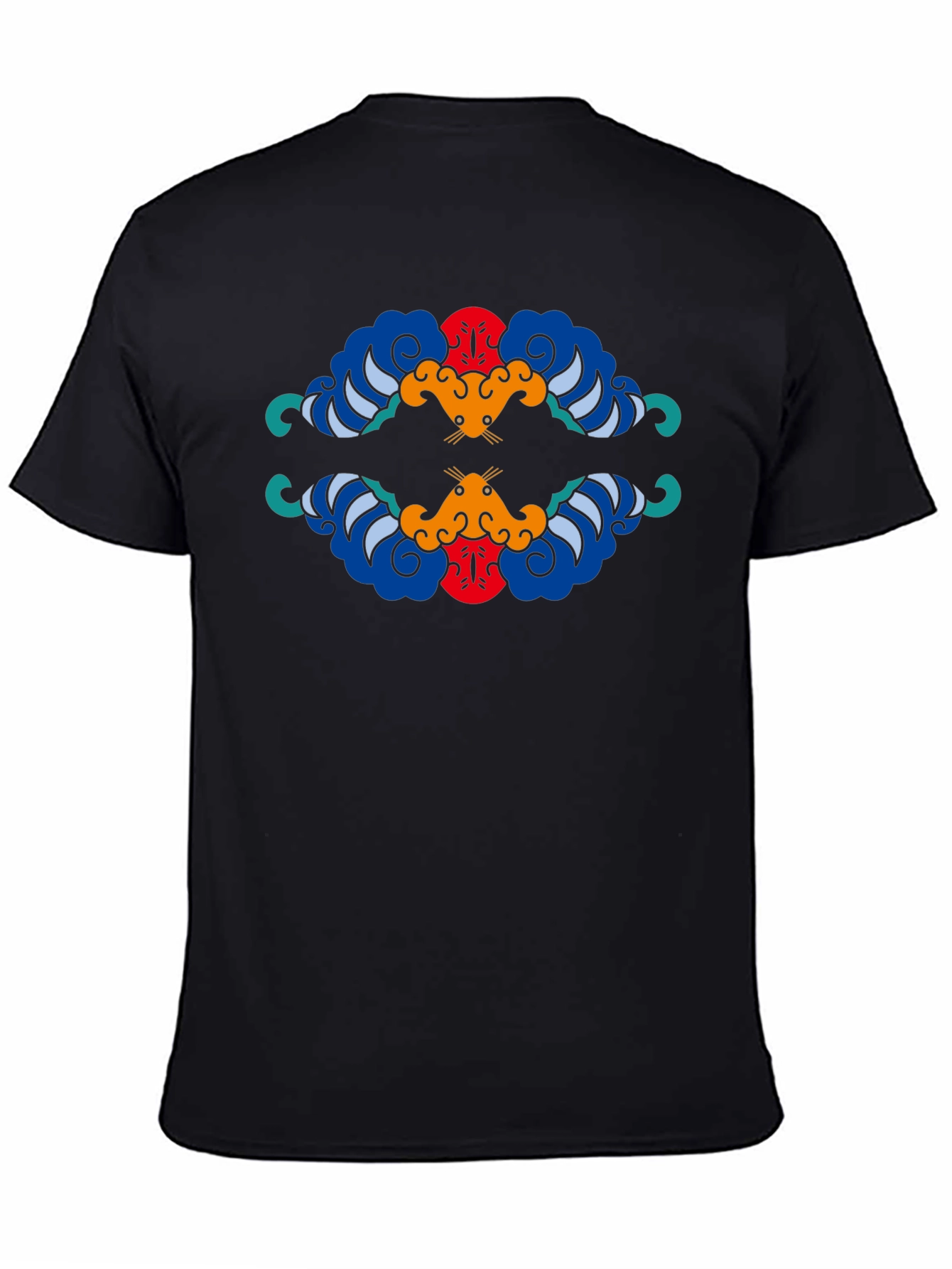 Abstract Graphic Print Black T-Shirt