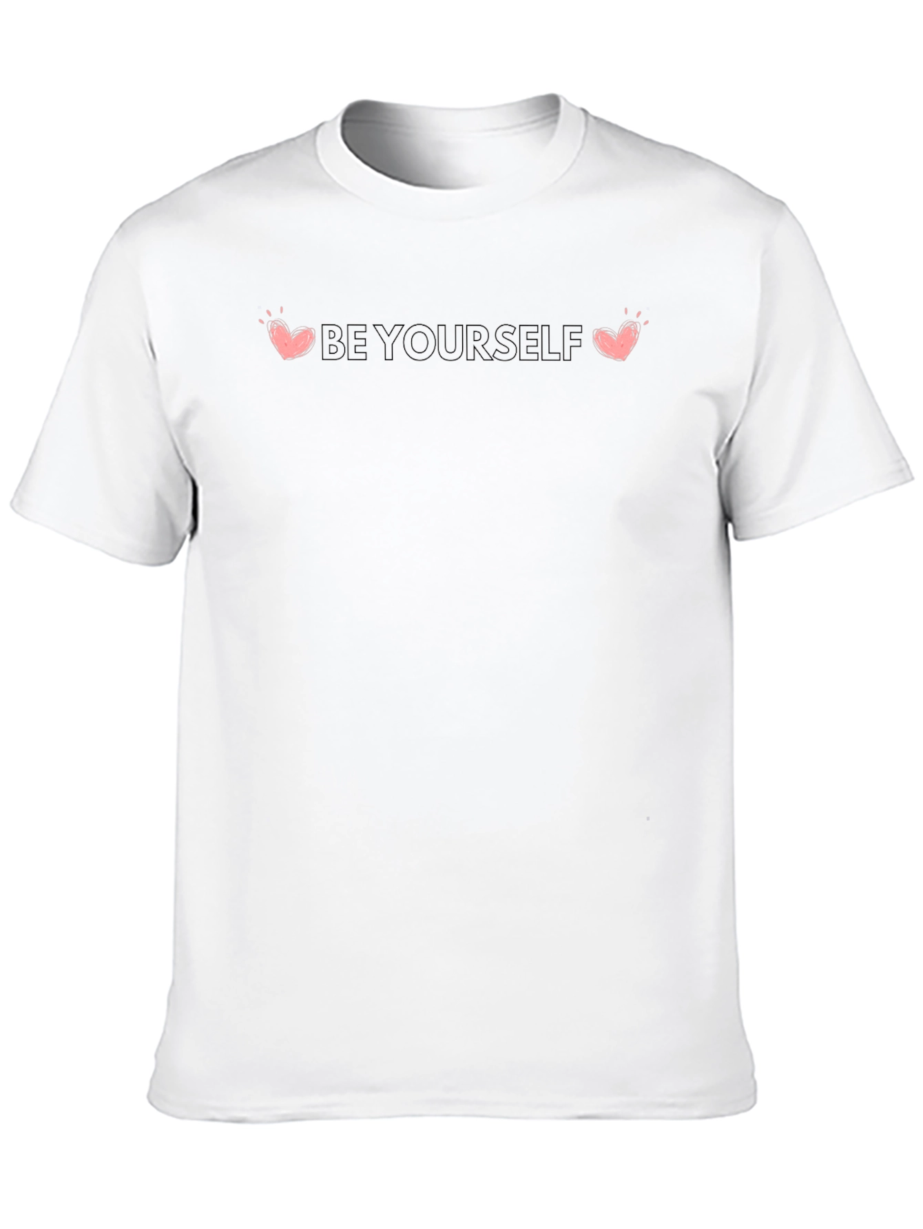 Be Yourself Graphic Tee - Black Crew Neck