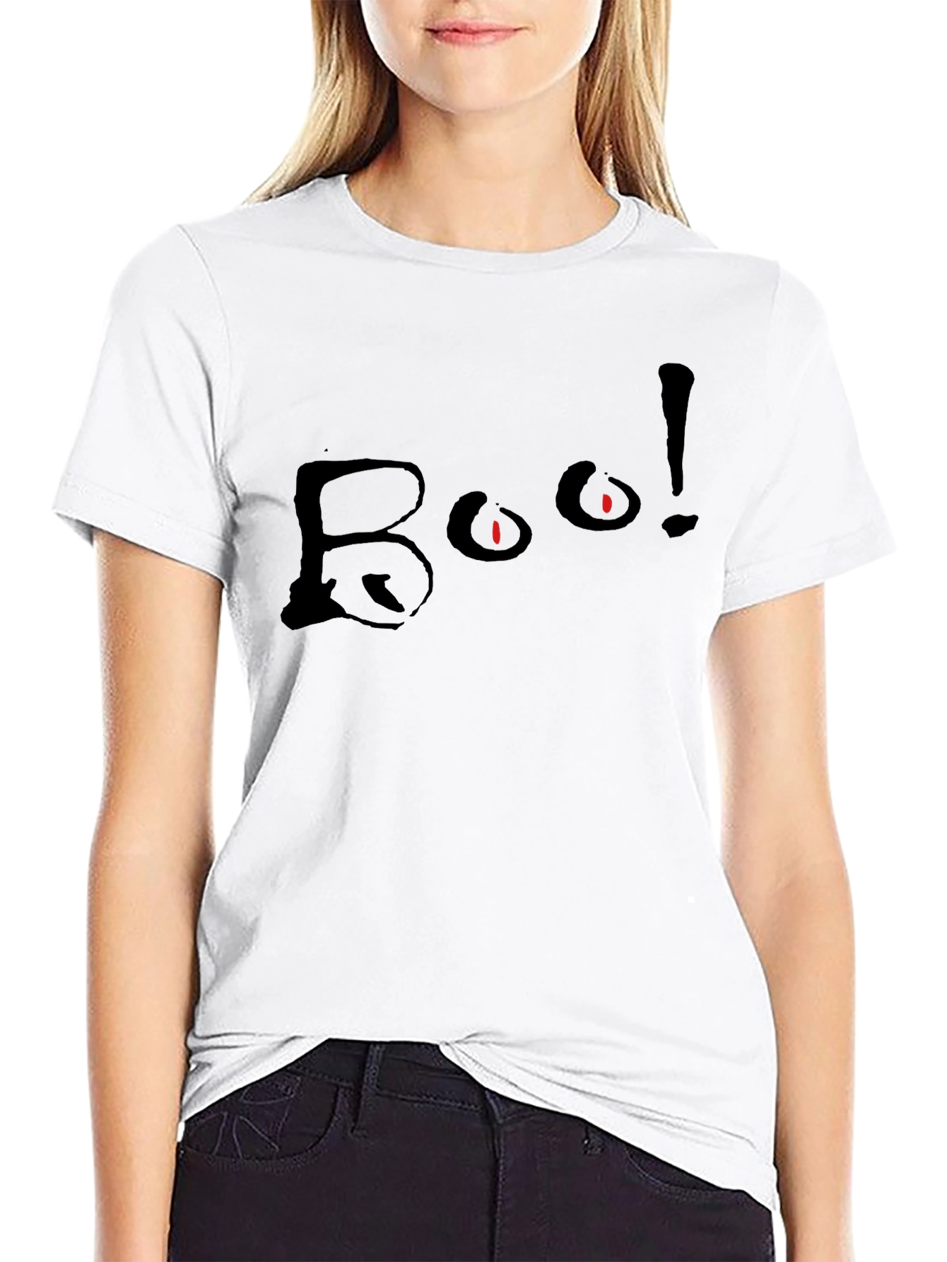 Boo! Halloween Black T-Shirt - Spooky Season Apparel