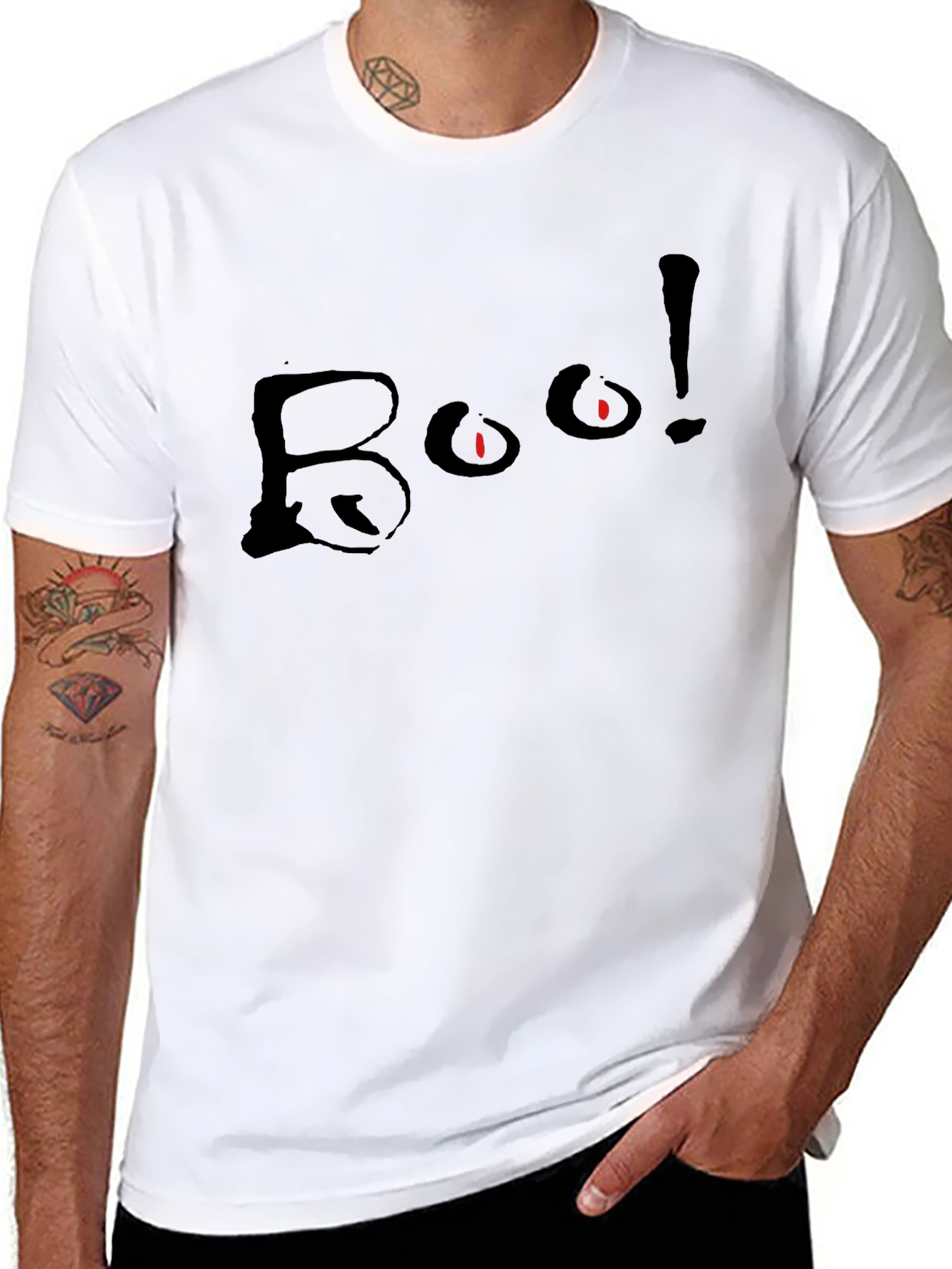 Boo! Halloween Black T-Shirt - Spooky Season Apparel